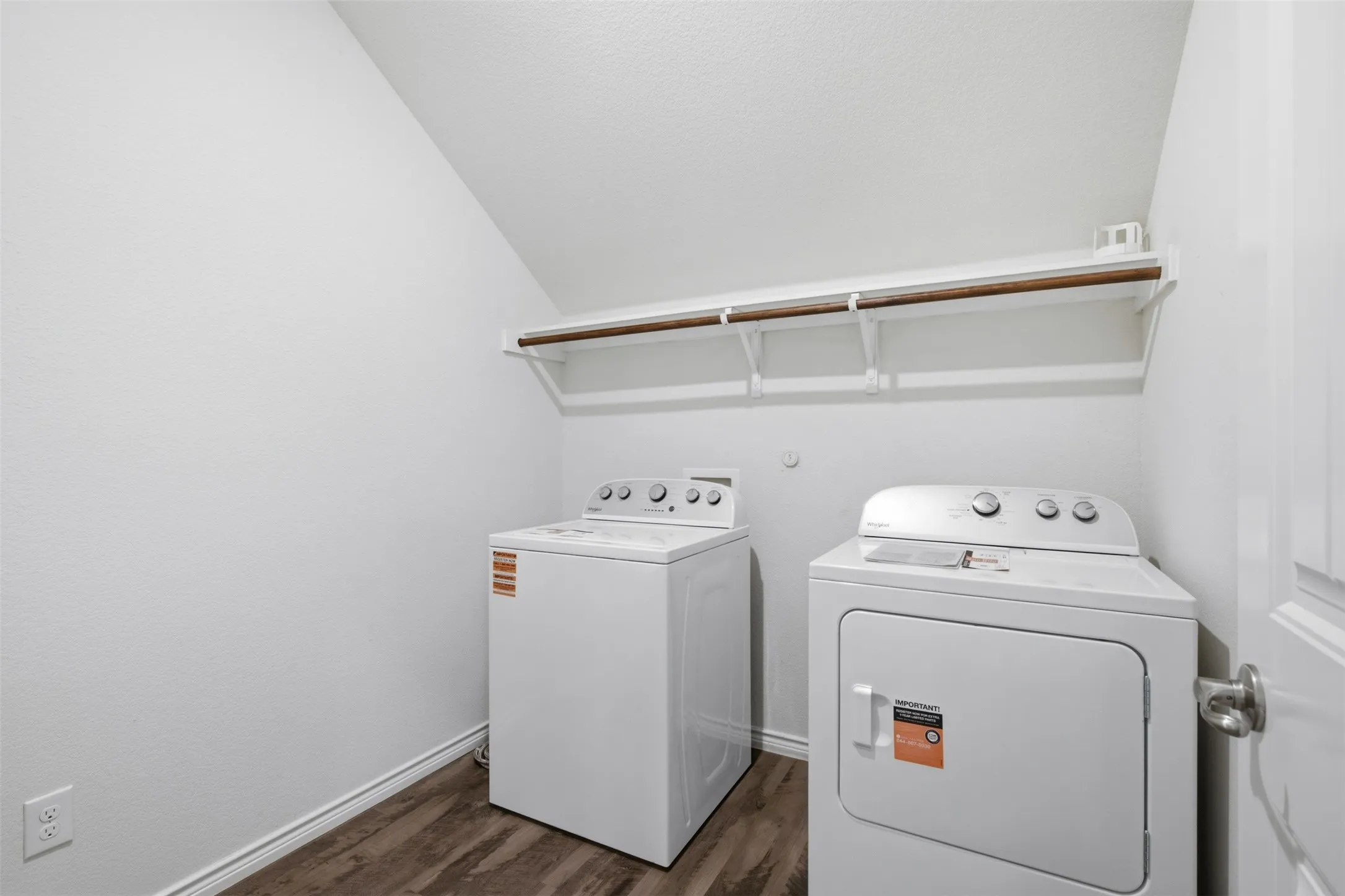Laundry Room with new Washer and Dryer