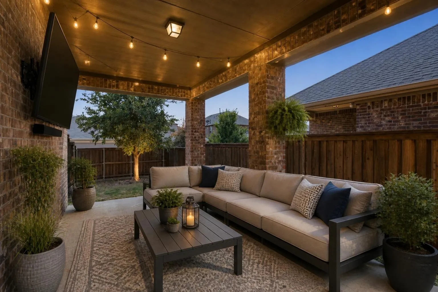 Covered Patio #2 at the back of the house Virtually Staged