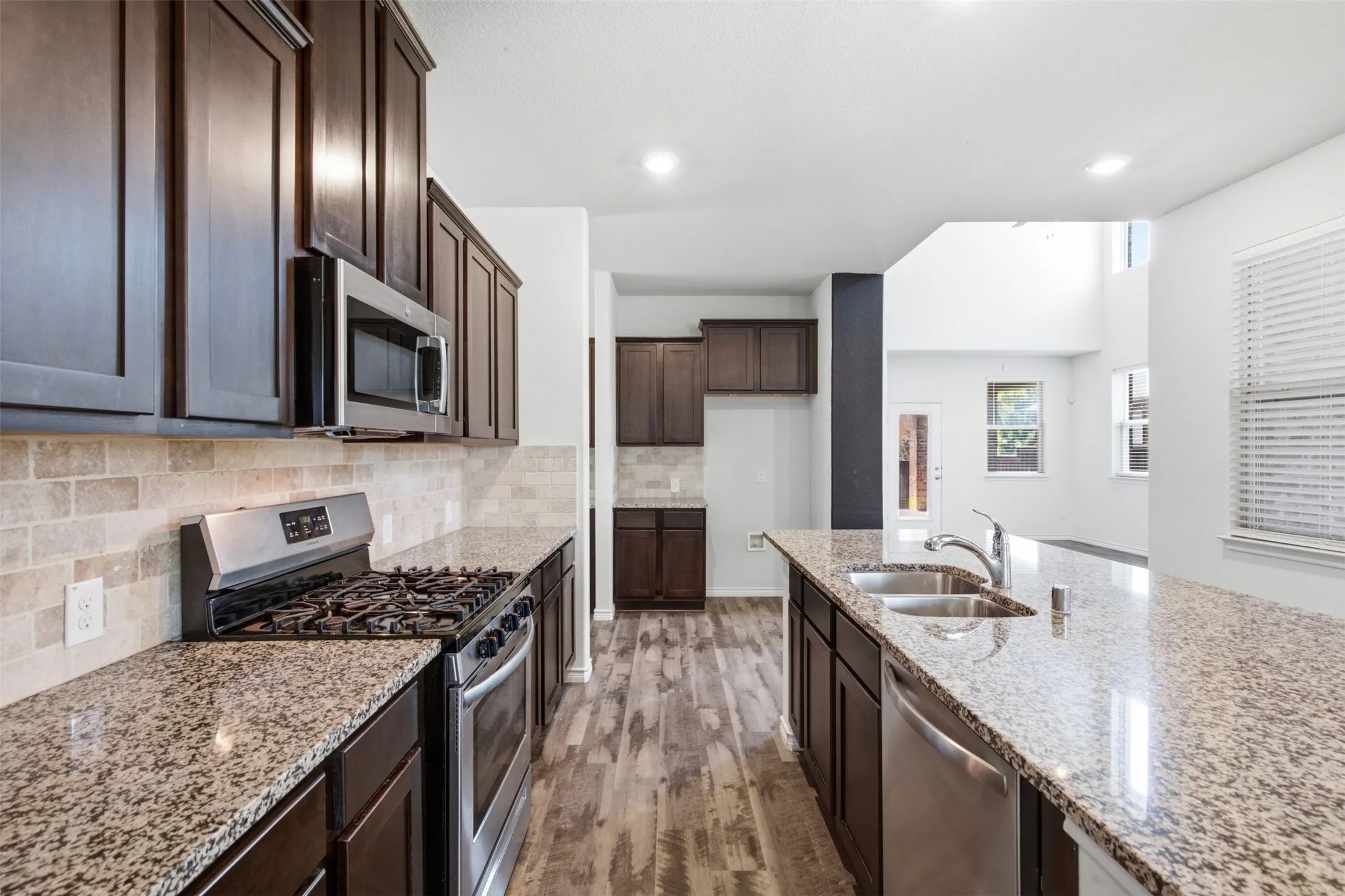 Kitchen with granite countertops