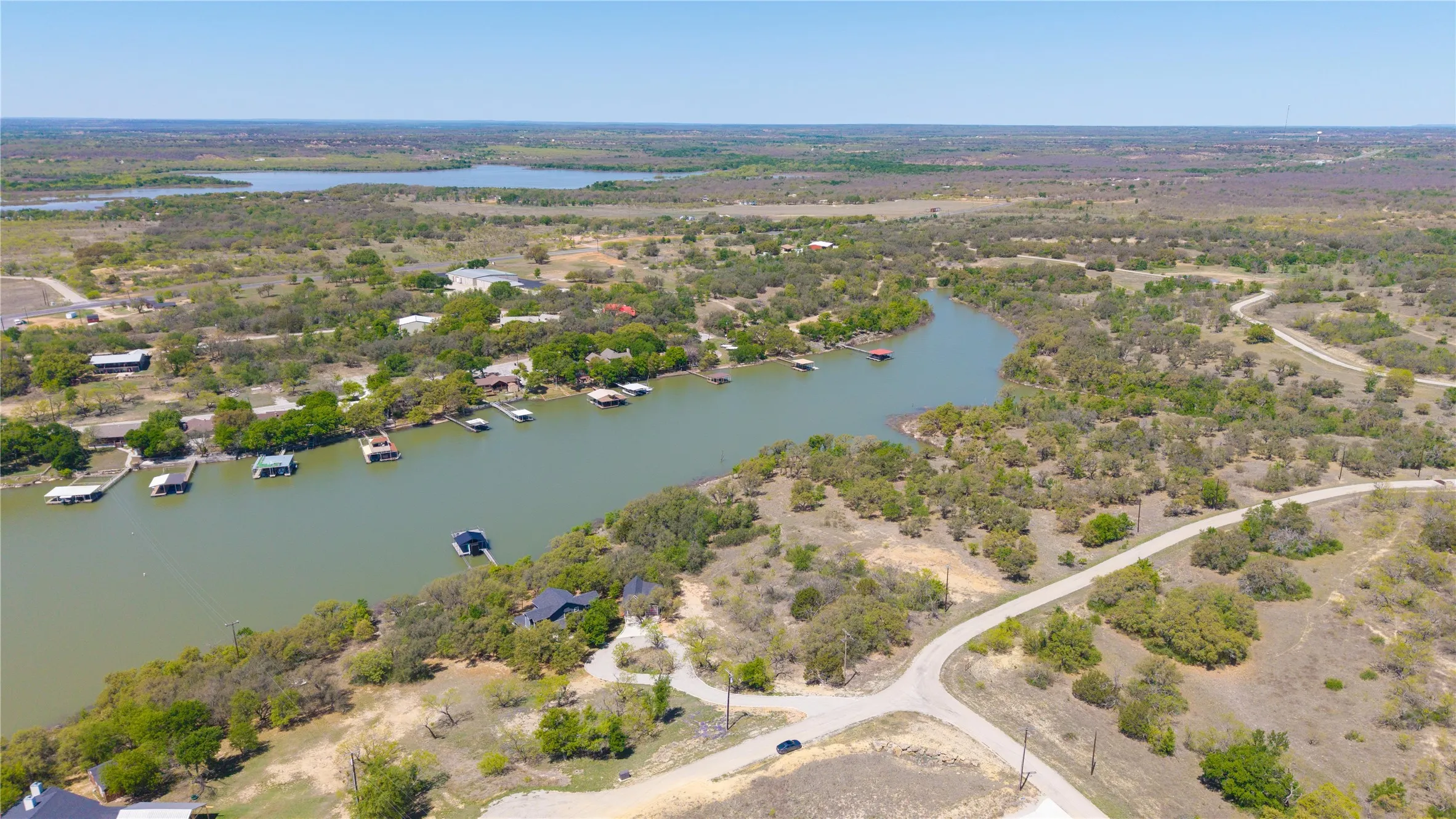 Waterfront property featuring multiple boat docks