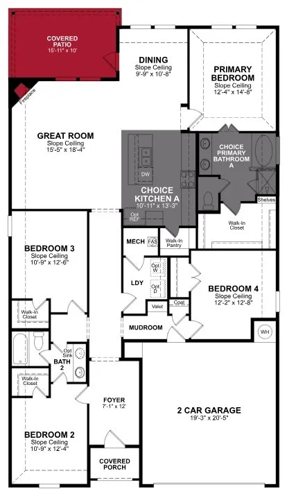Beazer Homes Churchill Teton Floorplan.