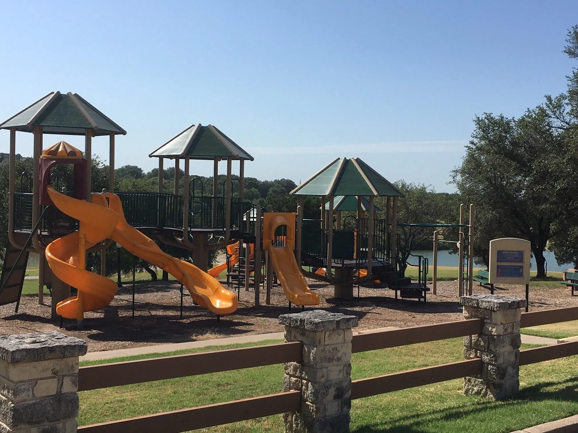 View of community playground area
