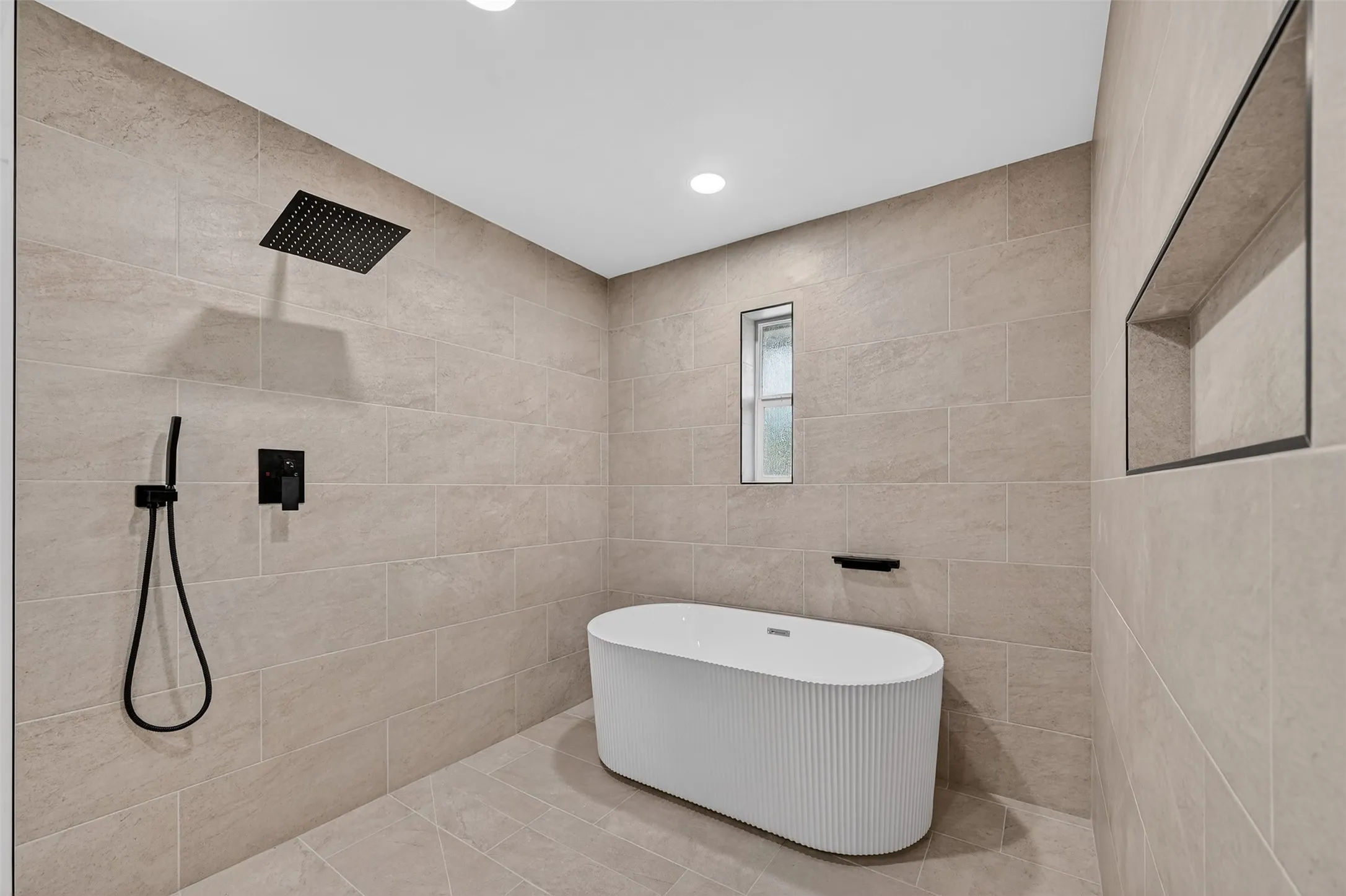 Glass shower partition has been added since photos