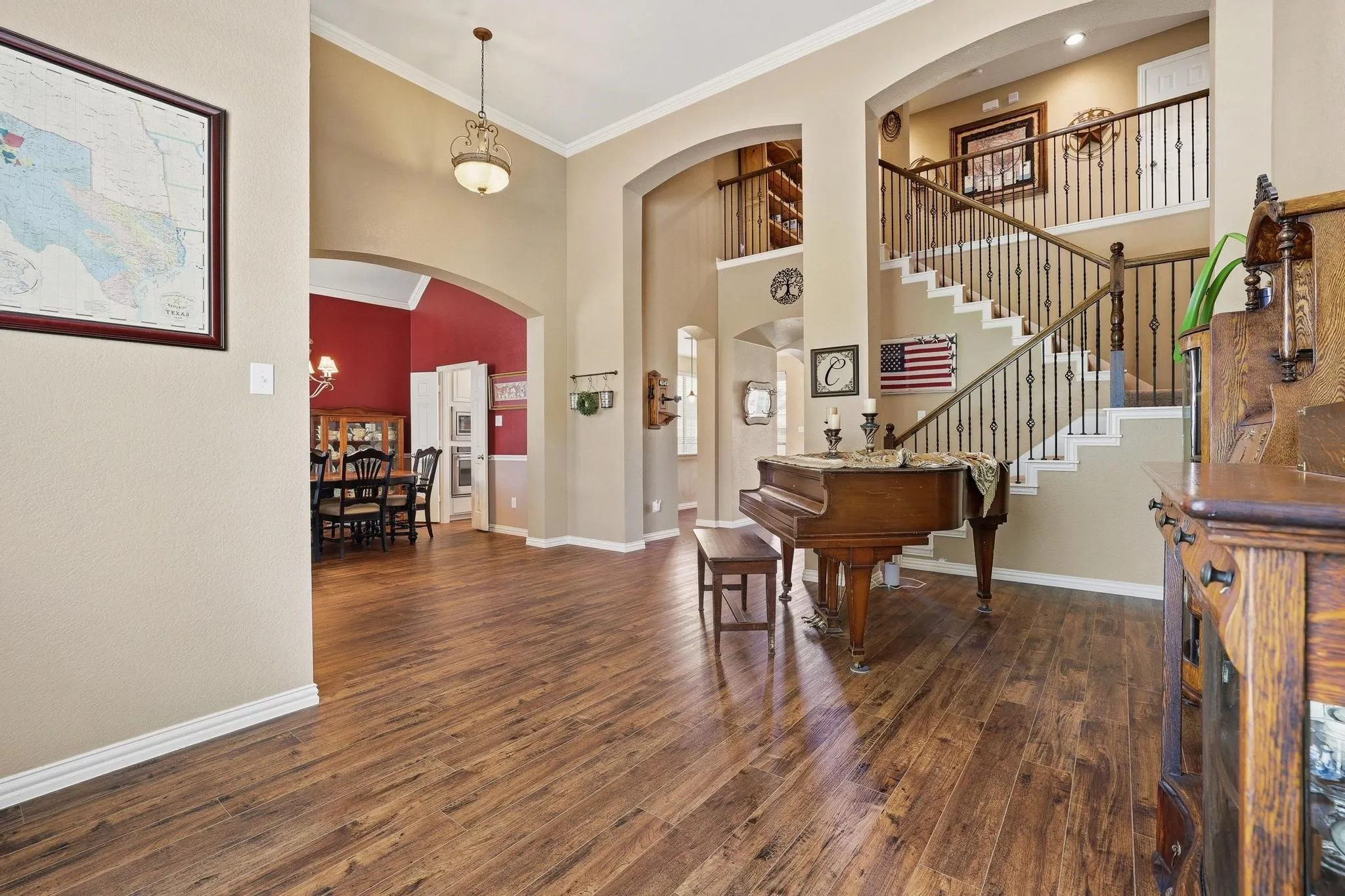Formal Living Room has ample space for welcoming guests.