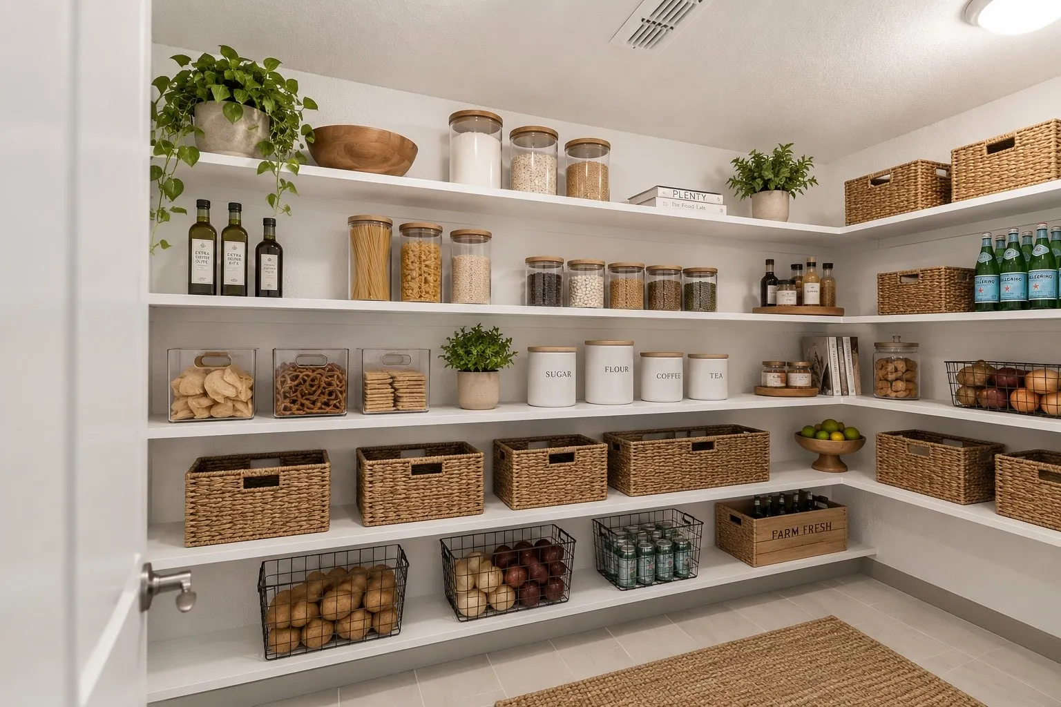 Virtually staged pantry