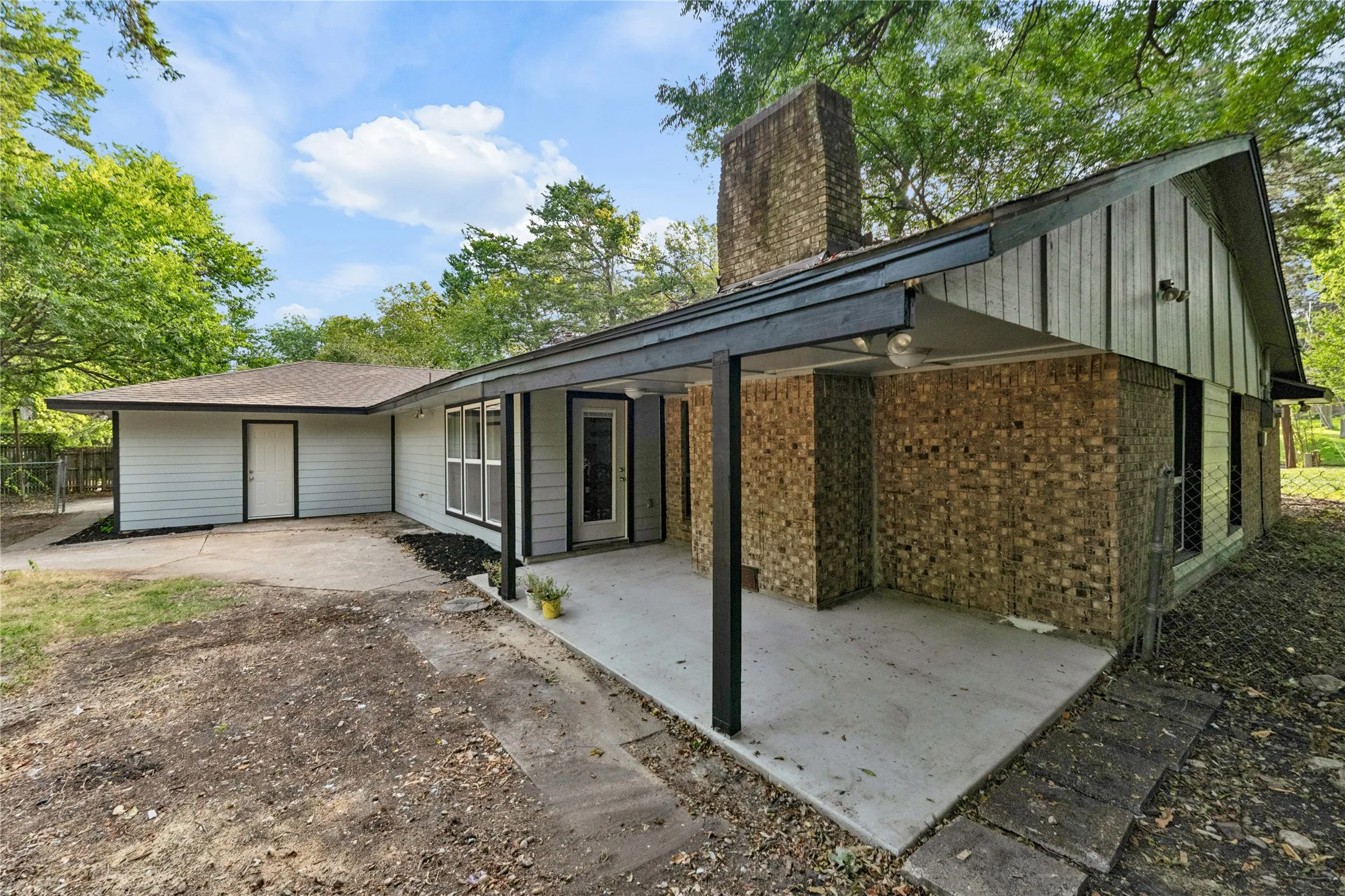 Covered back patio