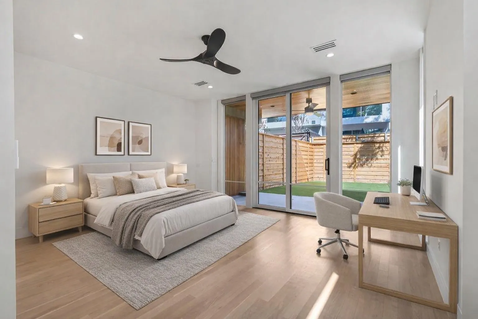 BEDROOM ON 1ST FLOOR STAGED AS BEDROOM AND OFFICE