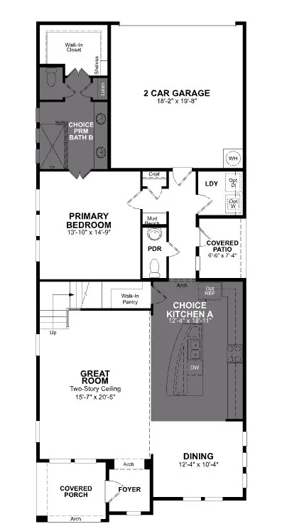 Beazer Homes Wildflower Ranch Brazos Floorplan.