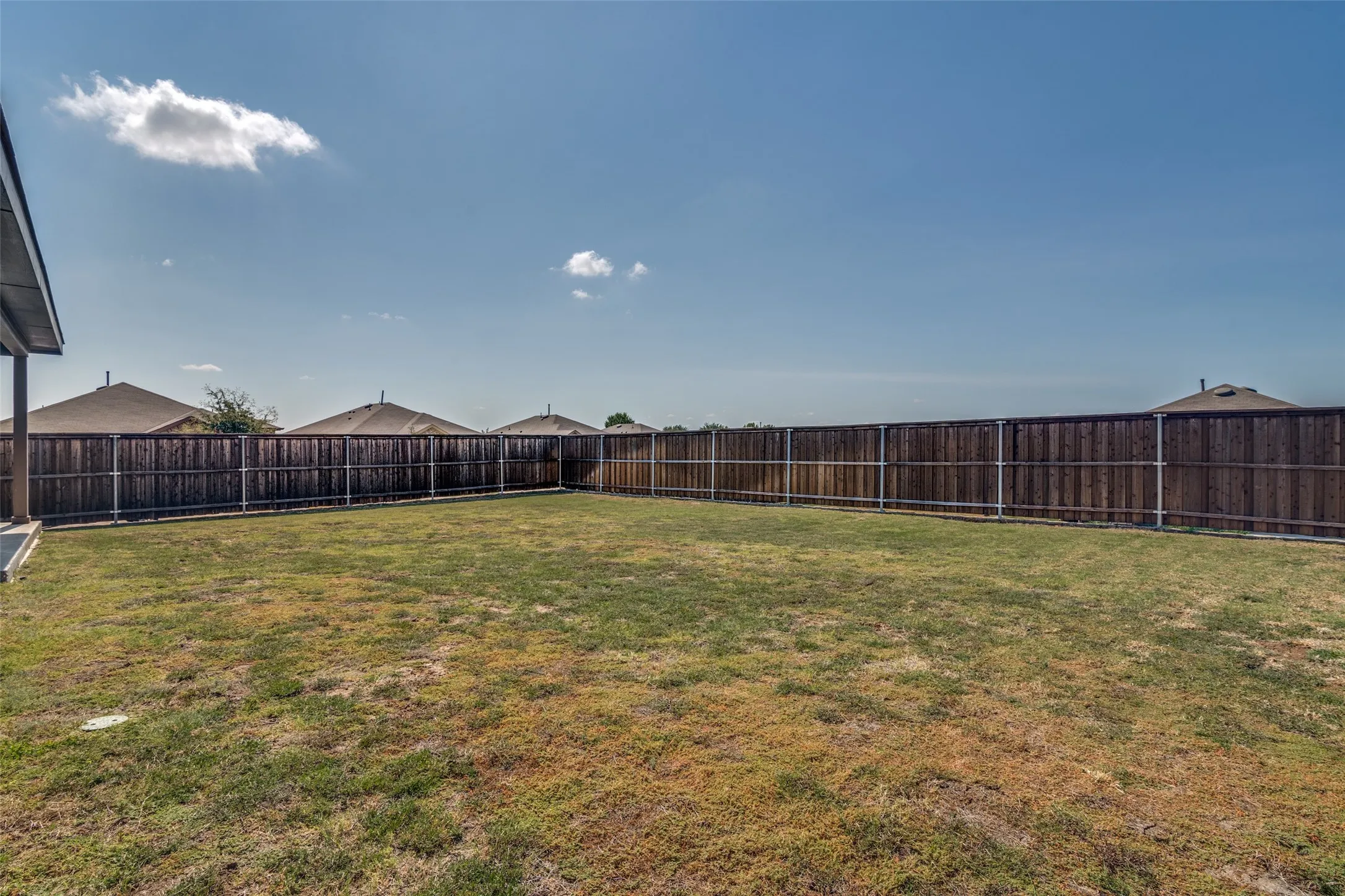 Expansive lawn area