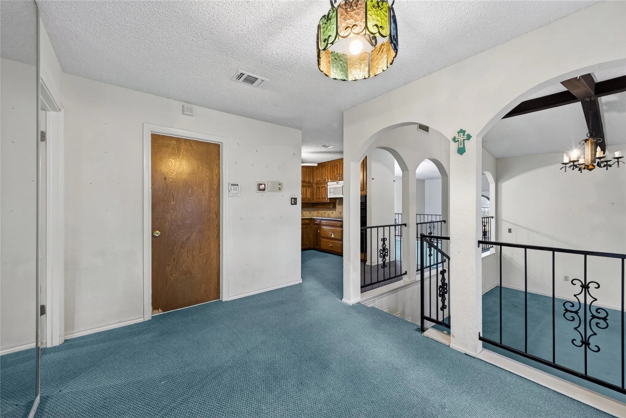 Breakfast area overlooking the sunken family room.
