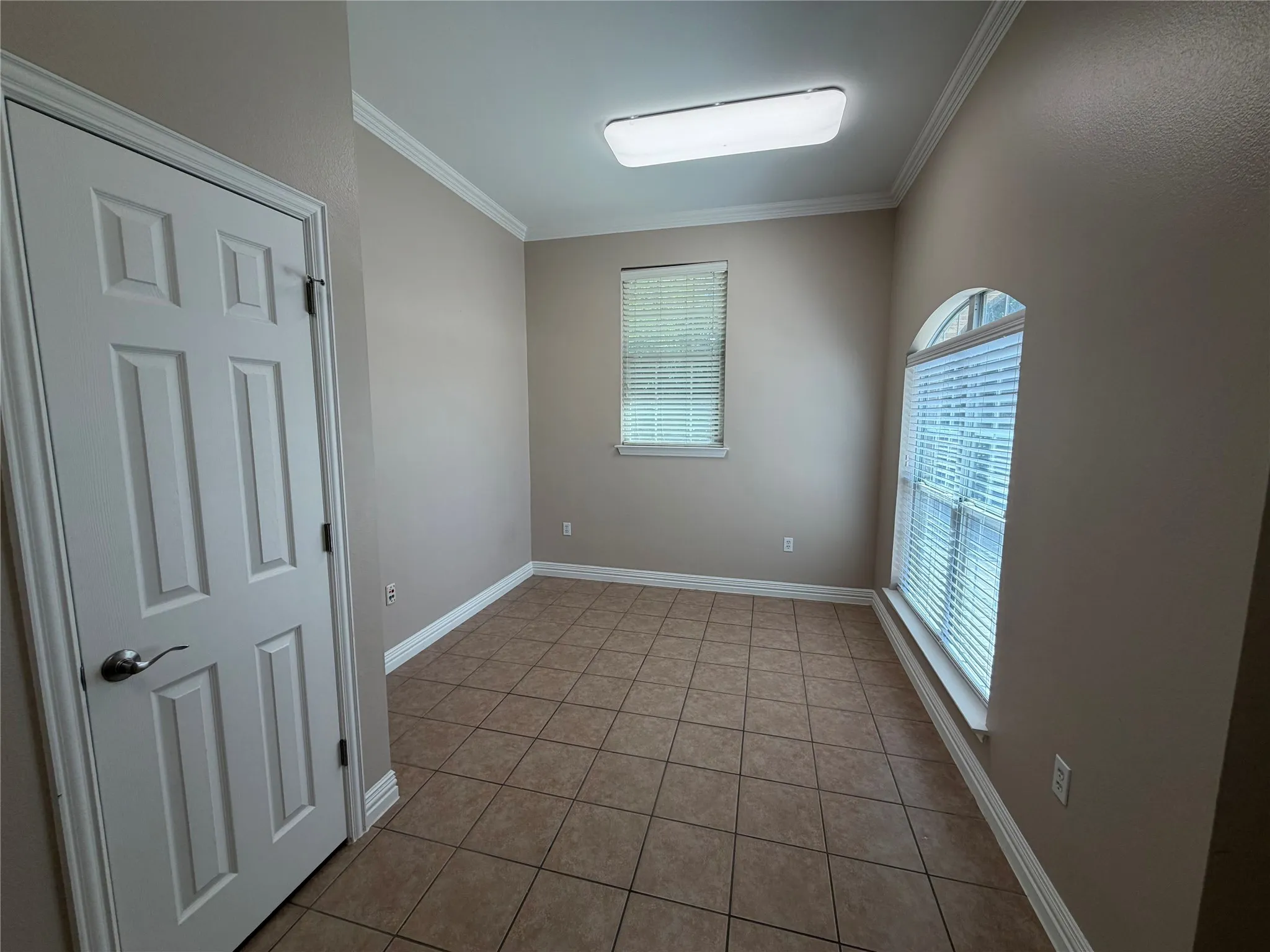 Reception area with tile flooring