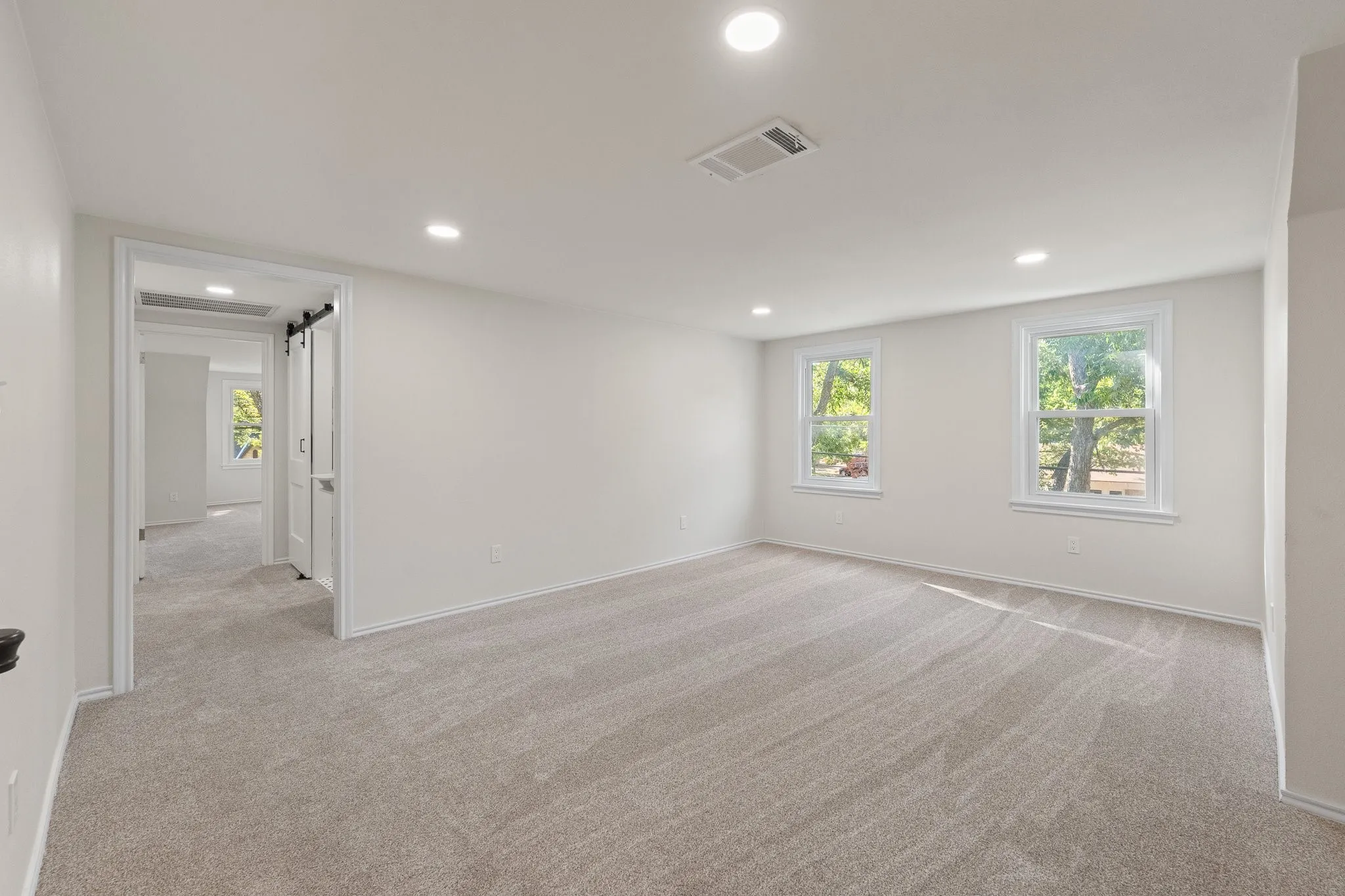 This is at the top of the stairs. A large open family room or den.