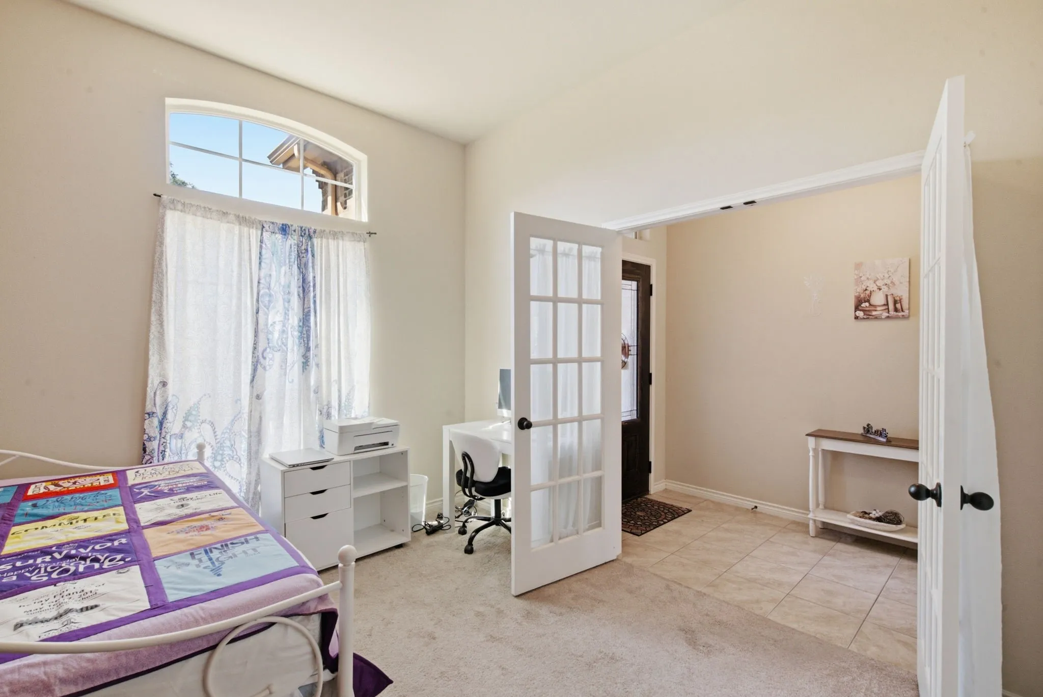 LOVELY FIRST BEDROOM WITH PRETTY DOORS