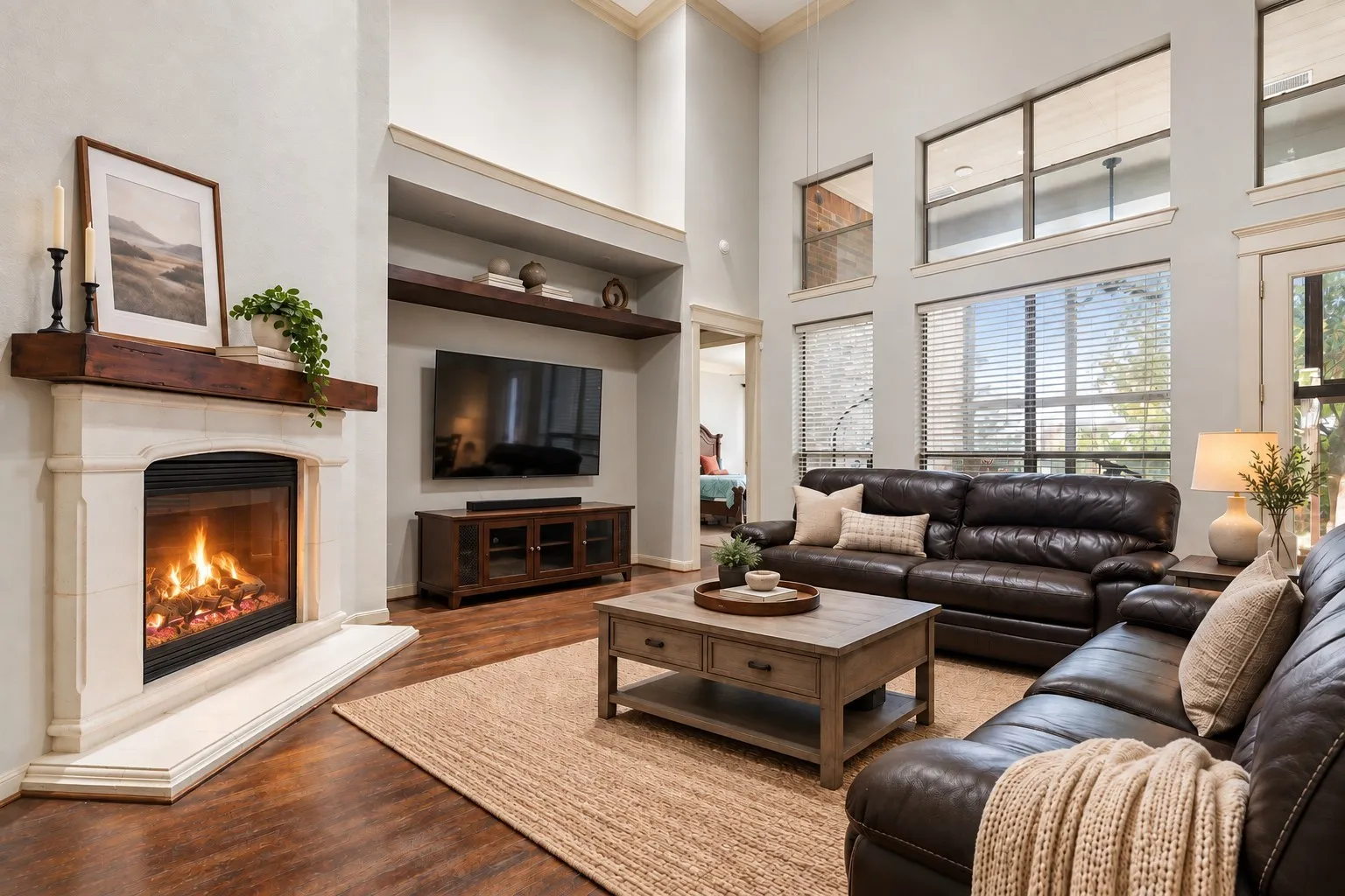 Living Room—Virtually staged decor