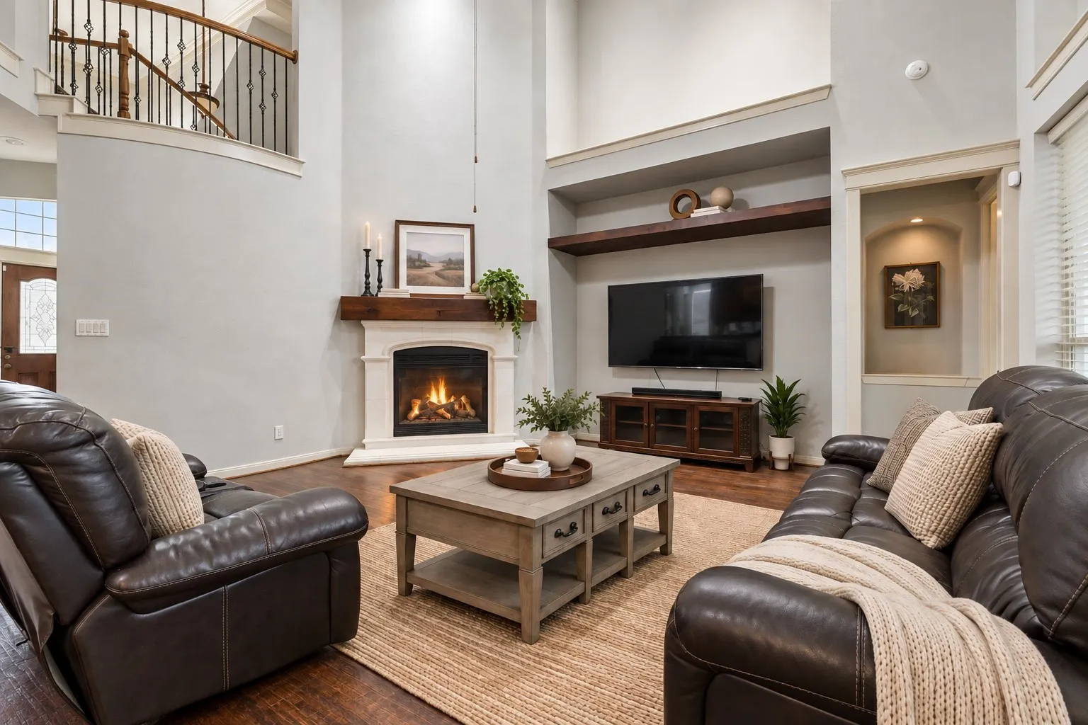 Living Room—Virtually staged decor