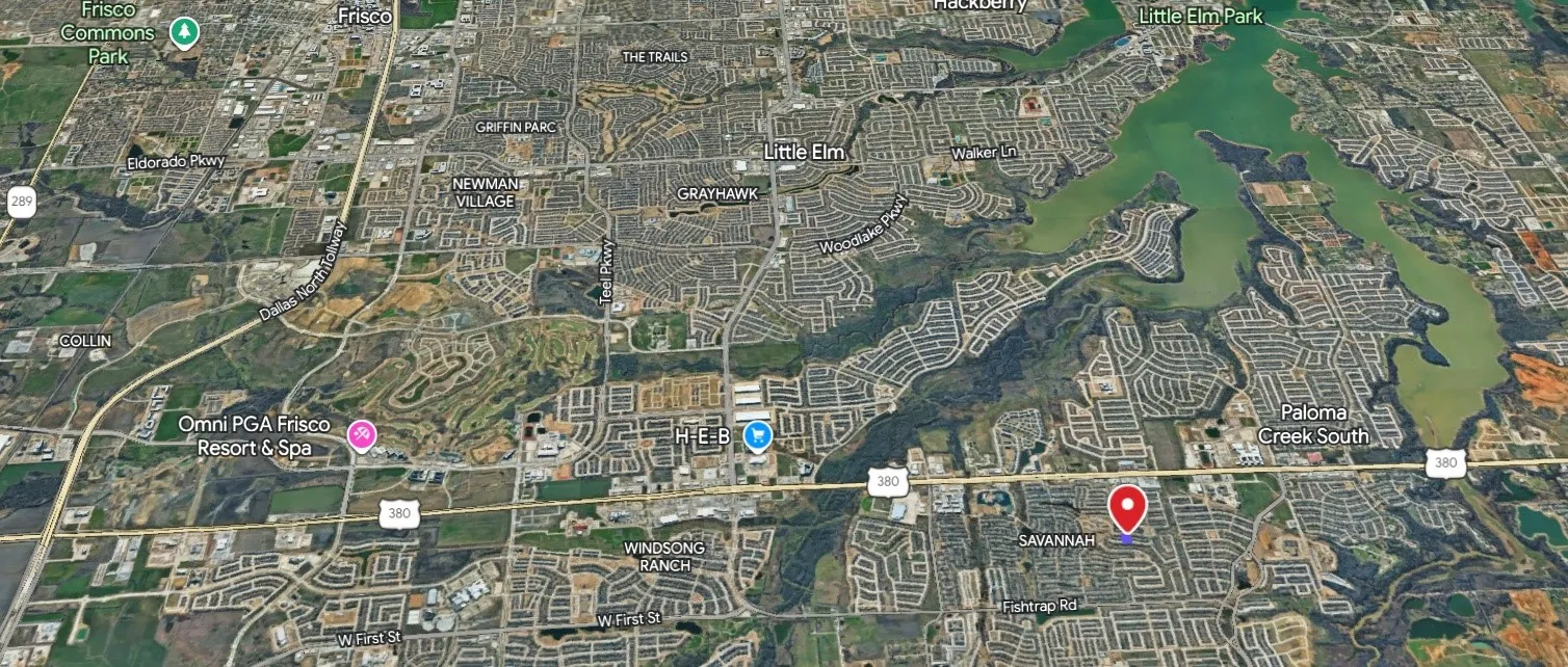 Aerial Map. Illustrating the geographic context of the property within its surrounding urban and natural features
