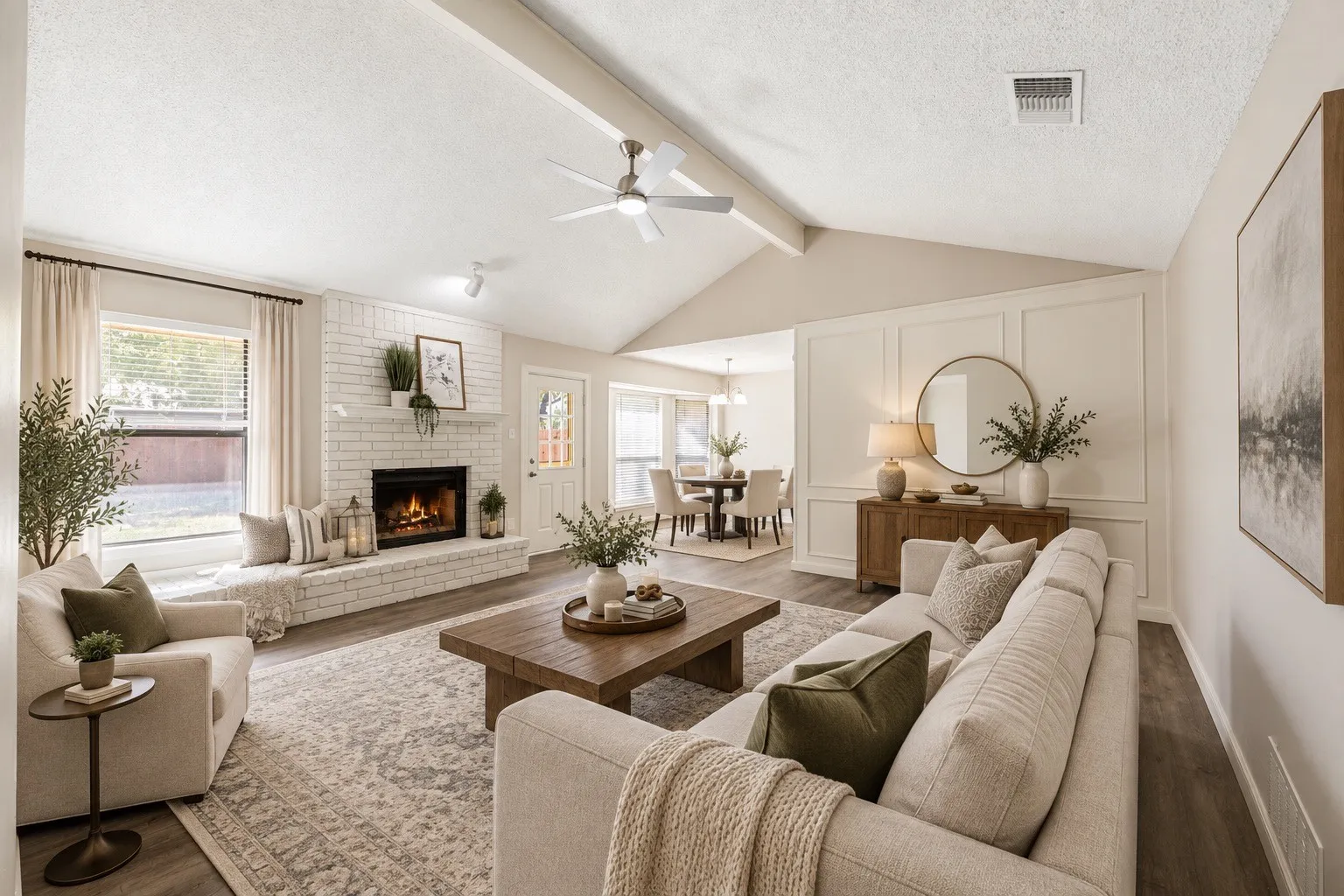 Living Room virtually staged to show potential