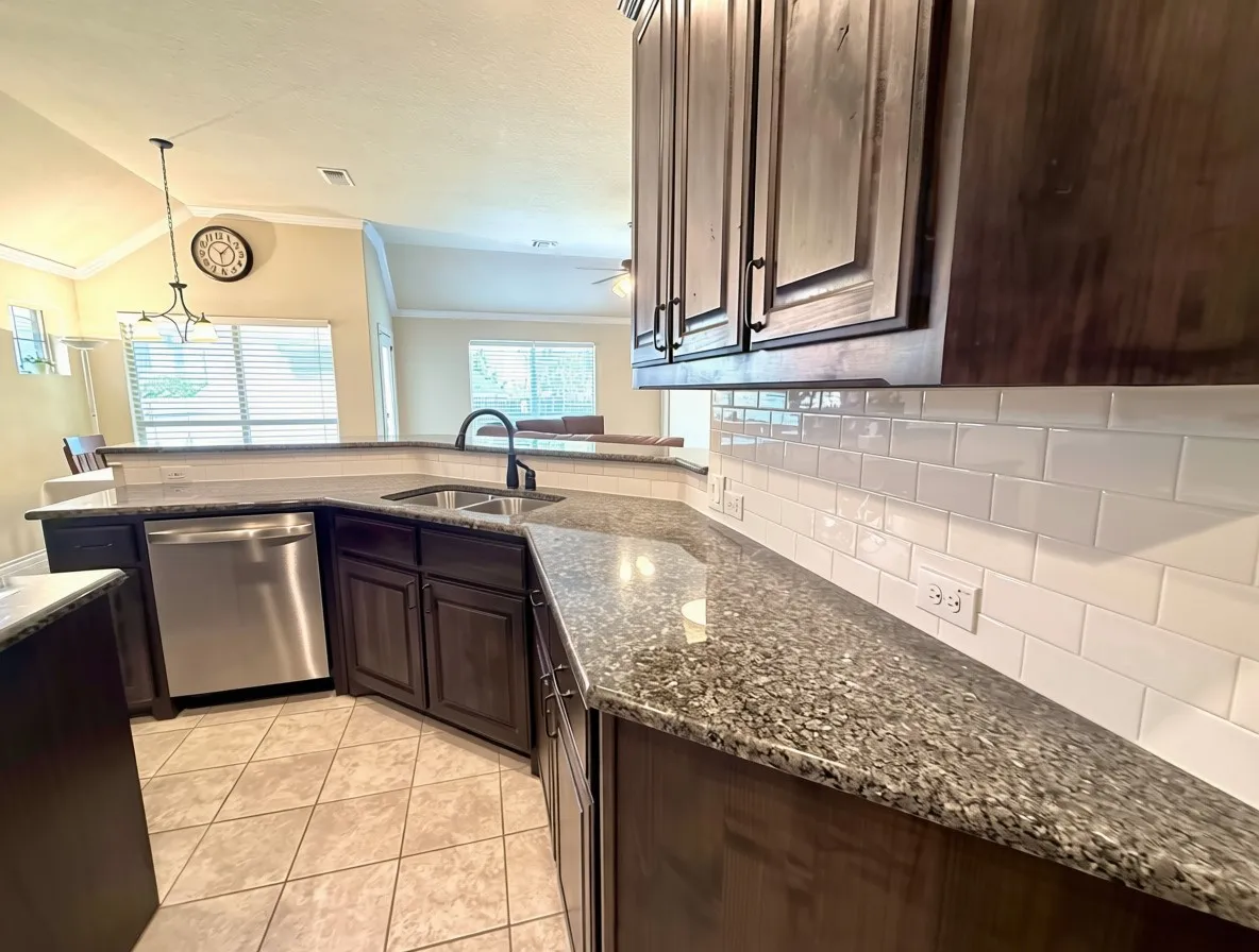 spacious kitchen with counterspace galore!