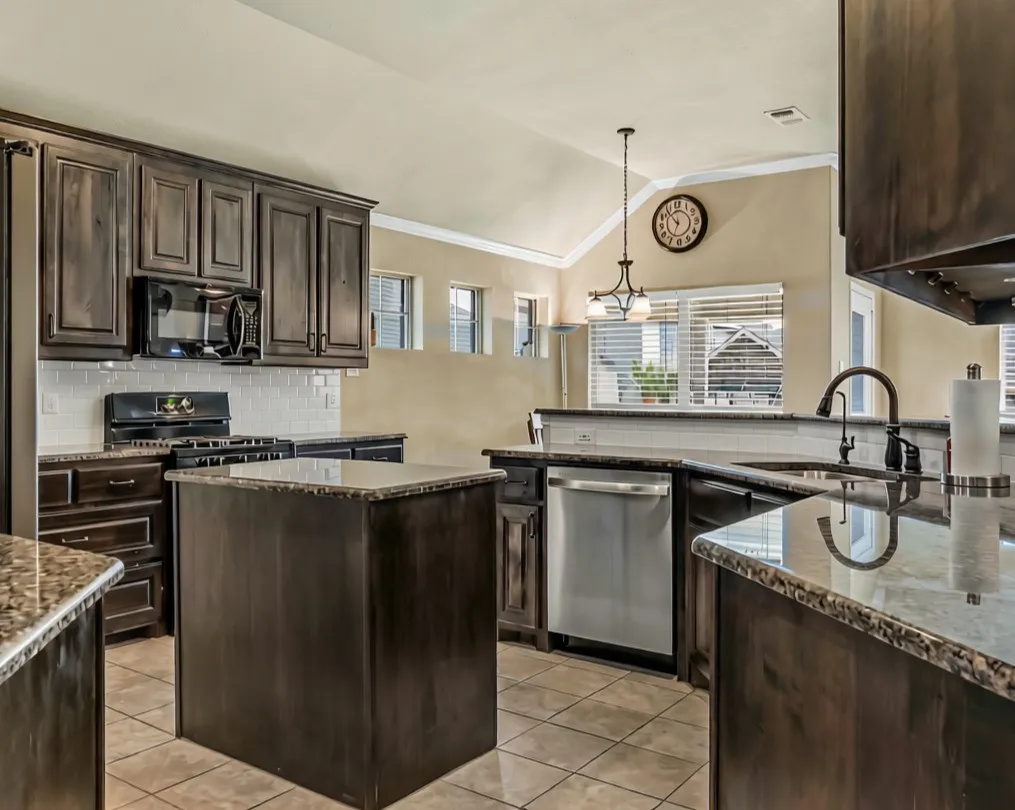 Beautiful kitchen with granite countertops