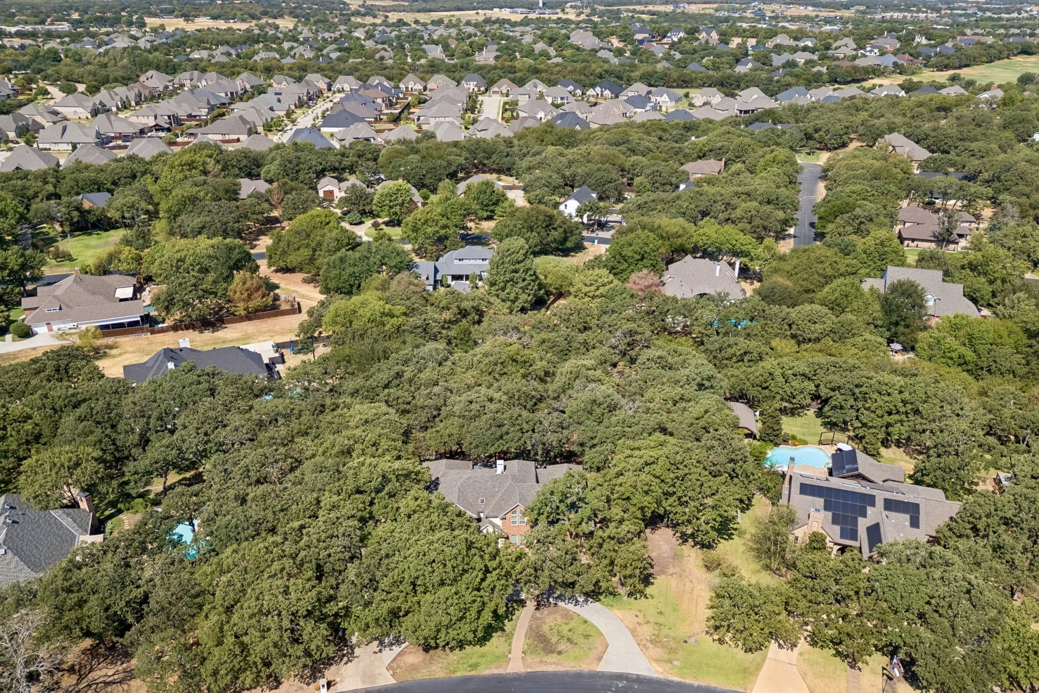 Homes in Canyon Oaks are on one acre and surrounded by Live Oak trees.