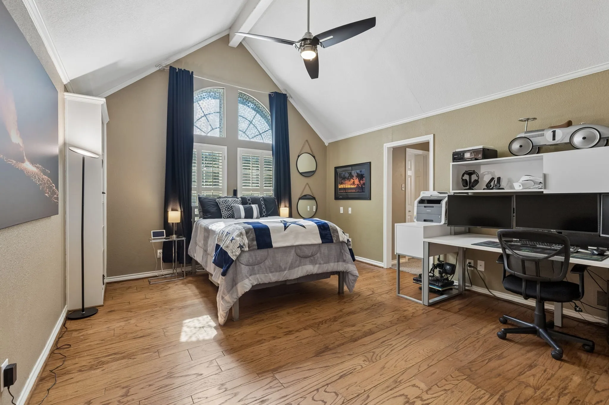 Spacious BR 3 has hardwood floors and an ensuite bath.