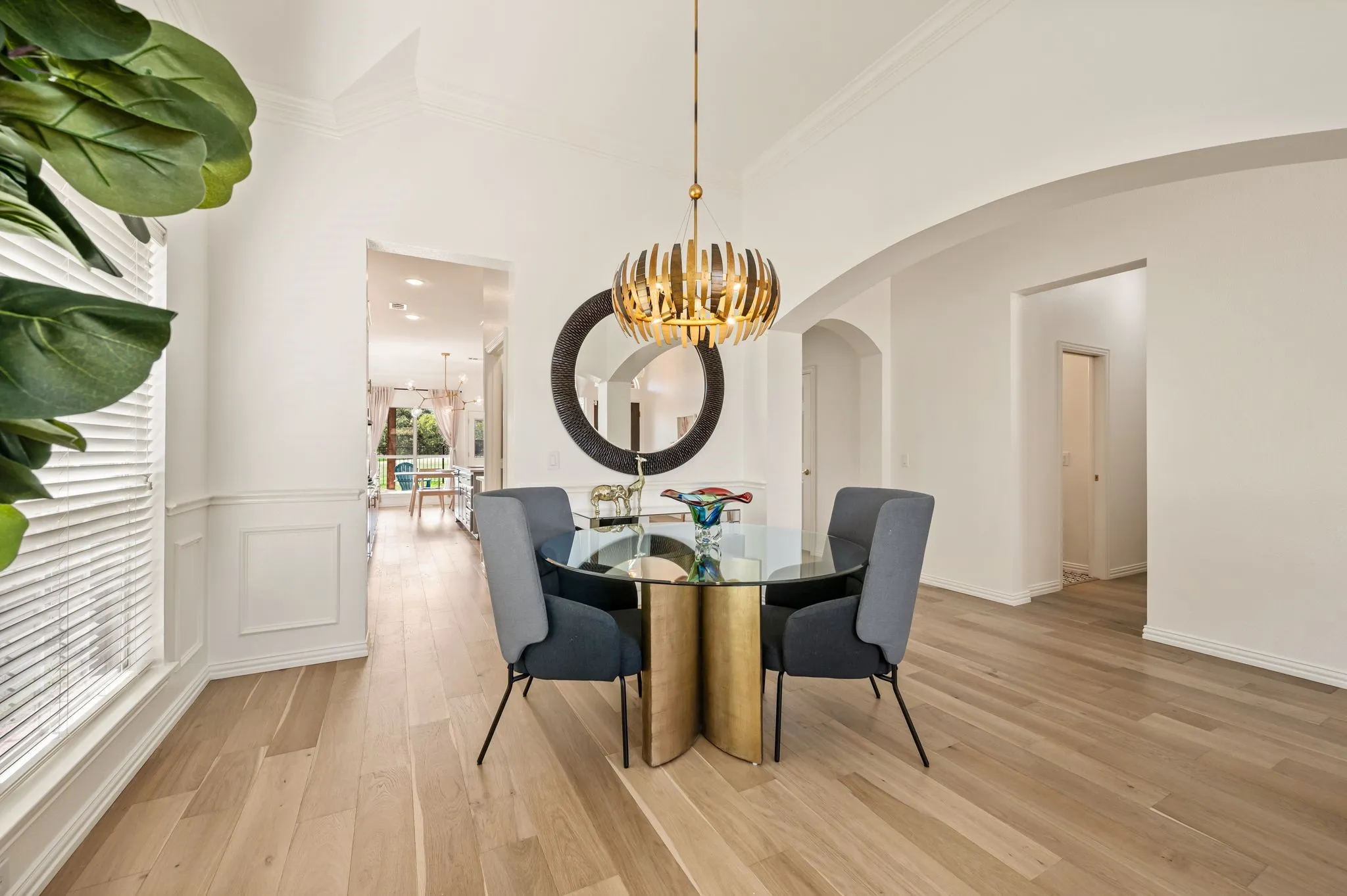 Spacious dining area.