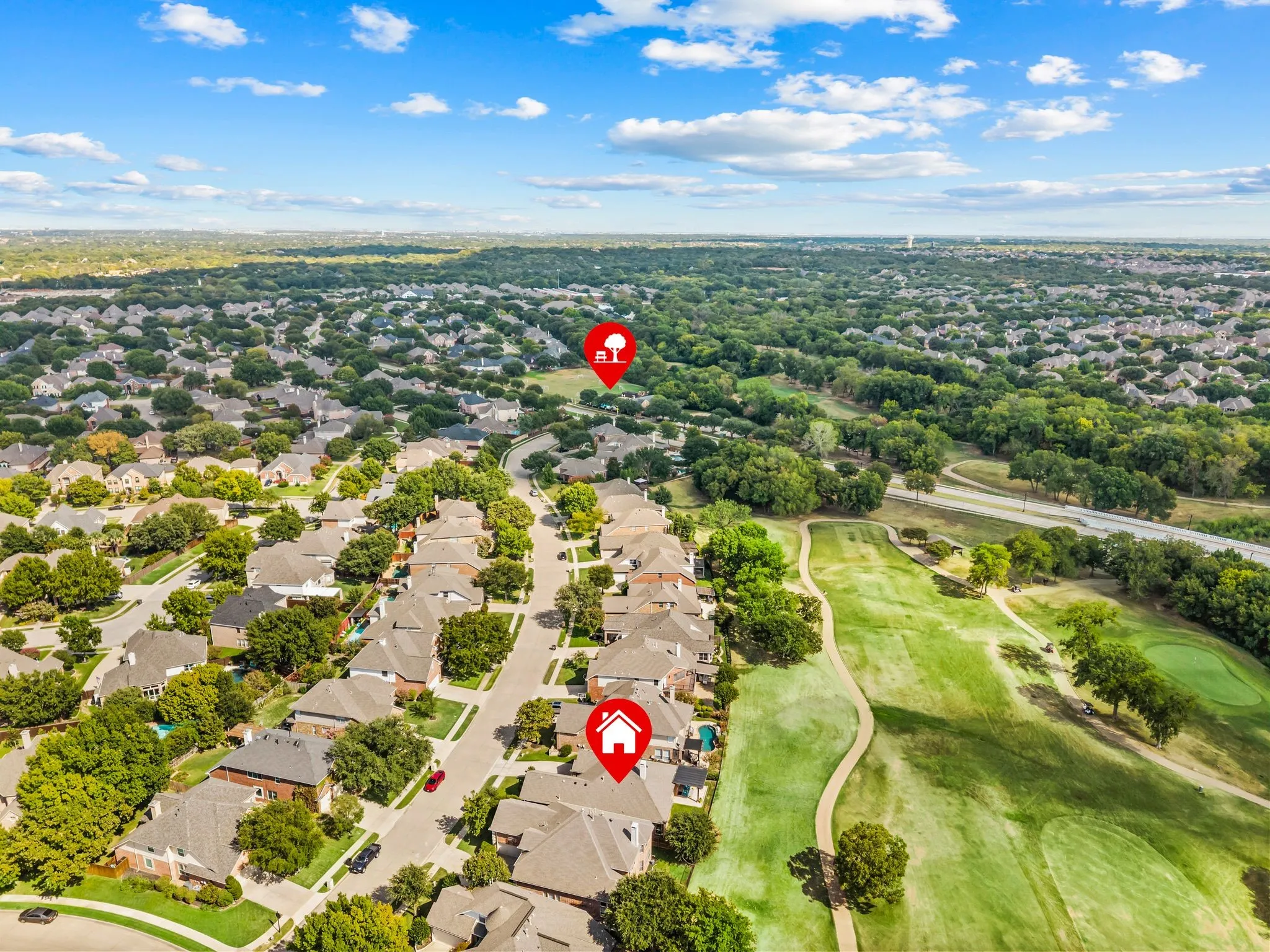 This is how close this home is to one of three community pools.