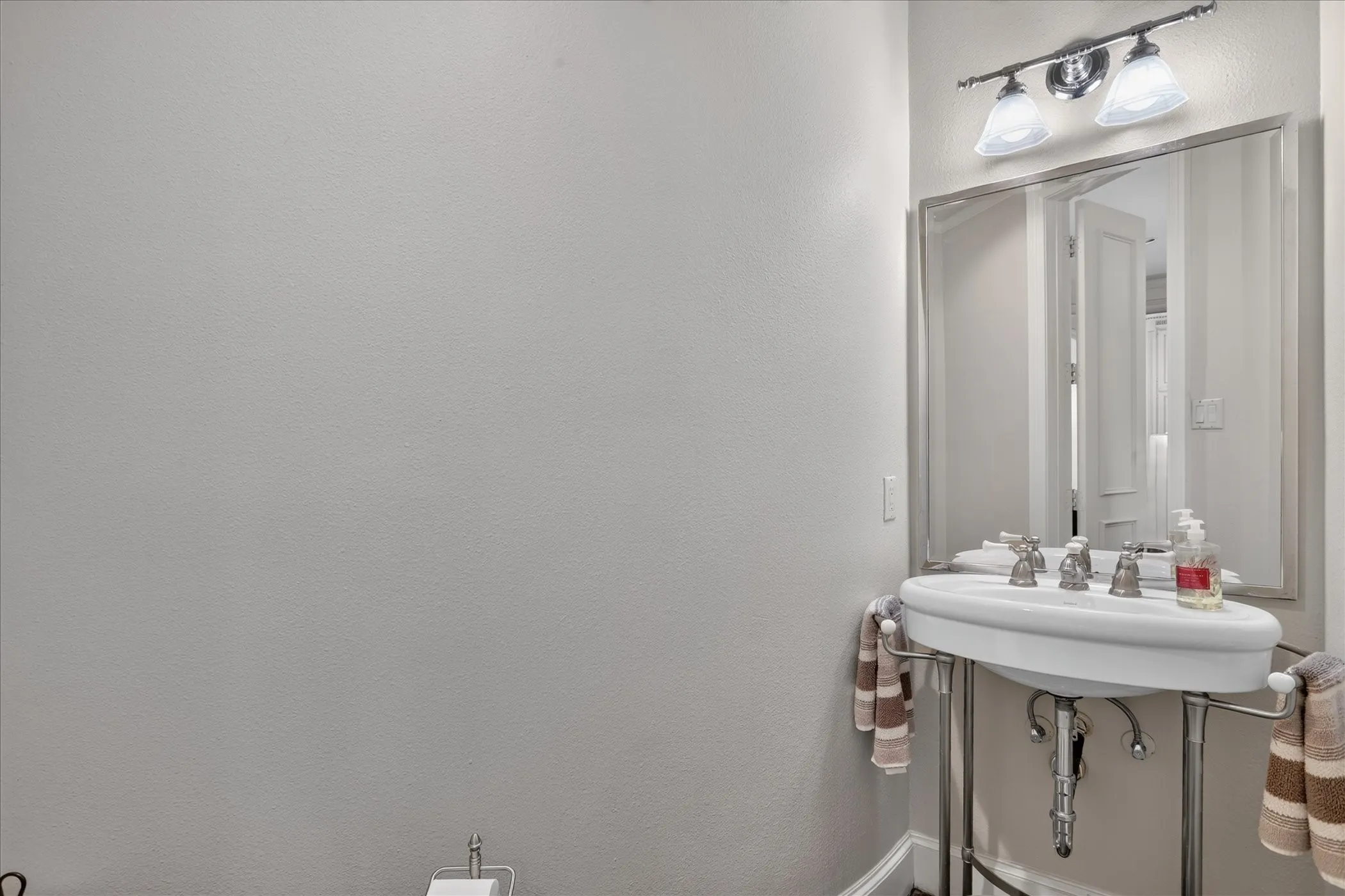 Half bath off family room.