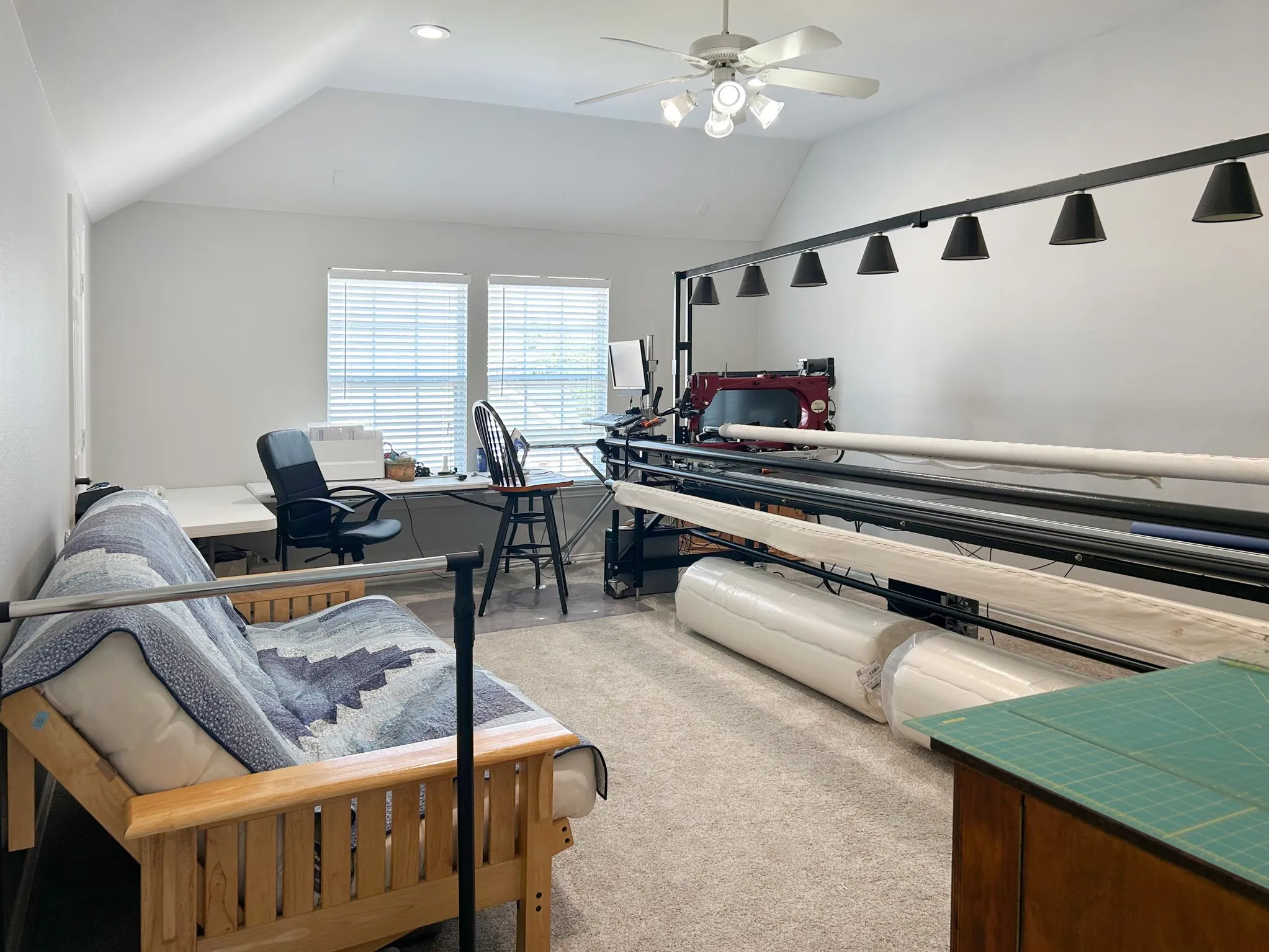 The owner used this incredible space as a quilting room! It's huge and has so many possibilities!