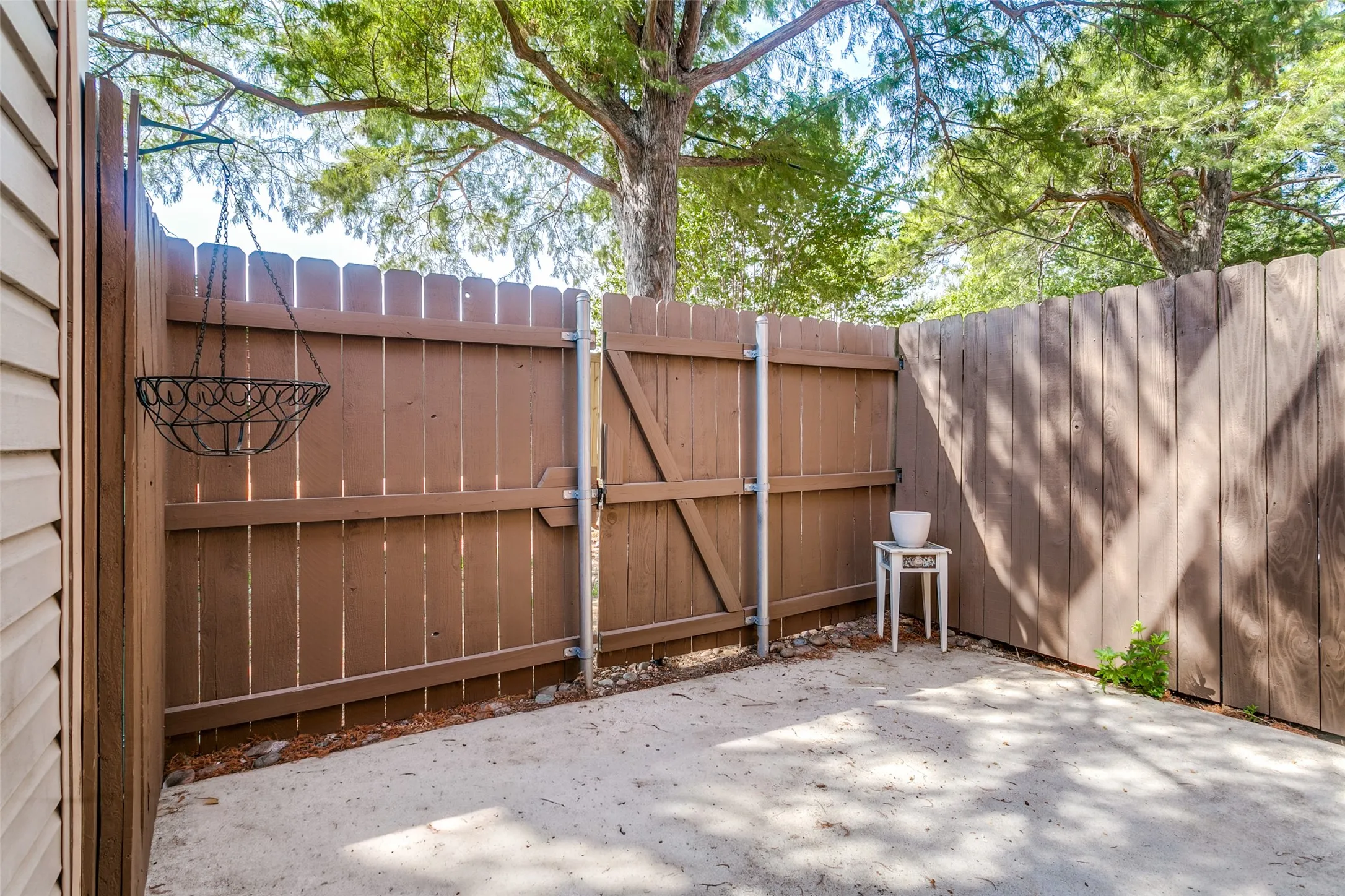 Shaded by trees and access to greenbelt and dog run