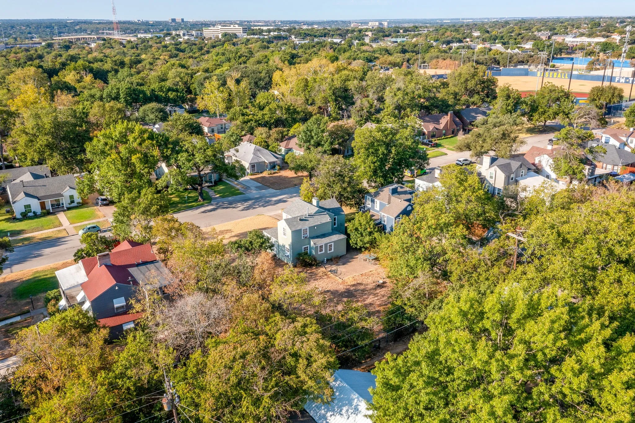 Aerial View of Street