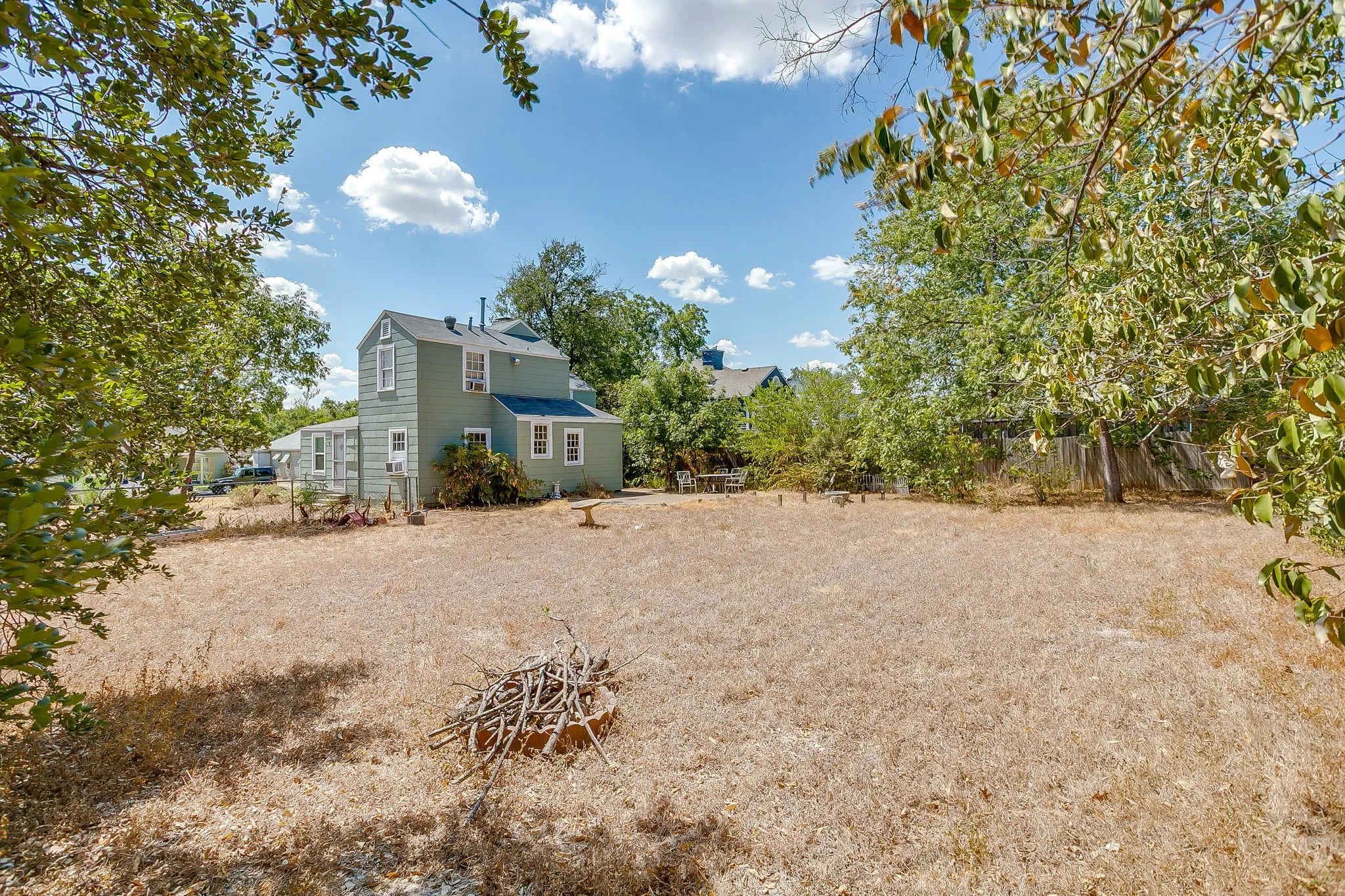 Backyard view from vacant lot