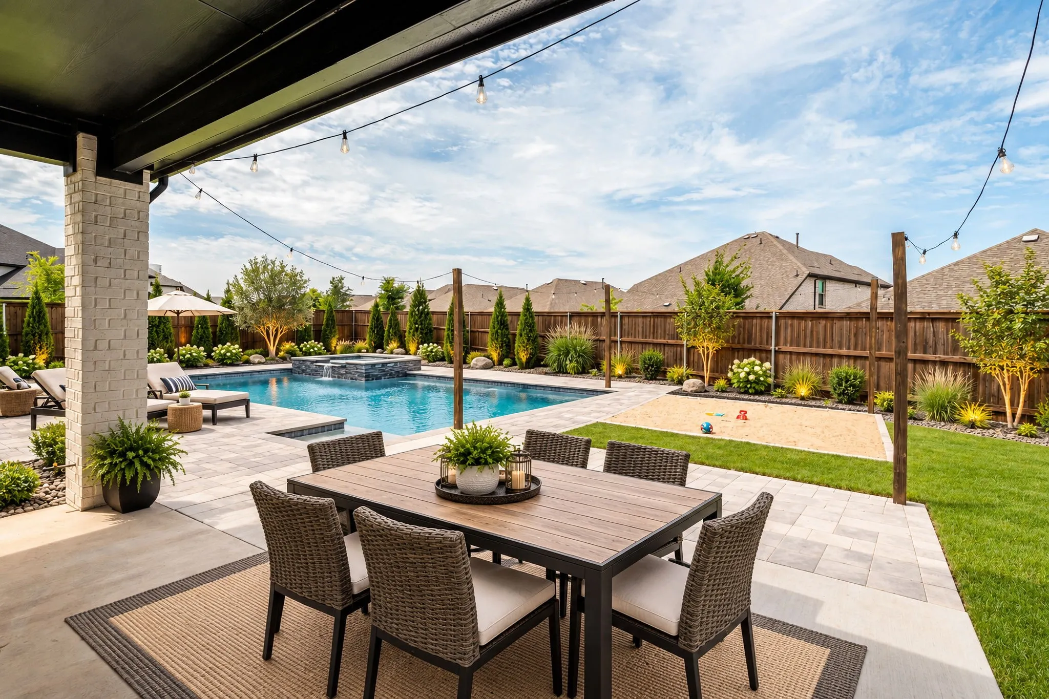 VIRTUALLY STAGED with Pool.