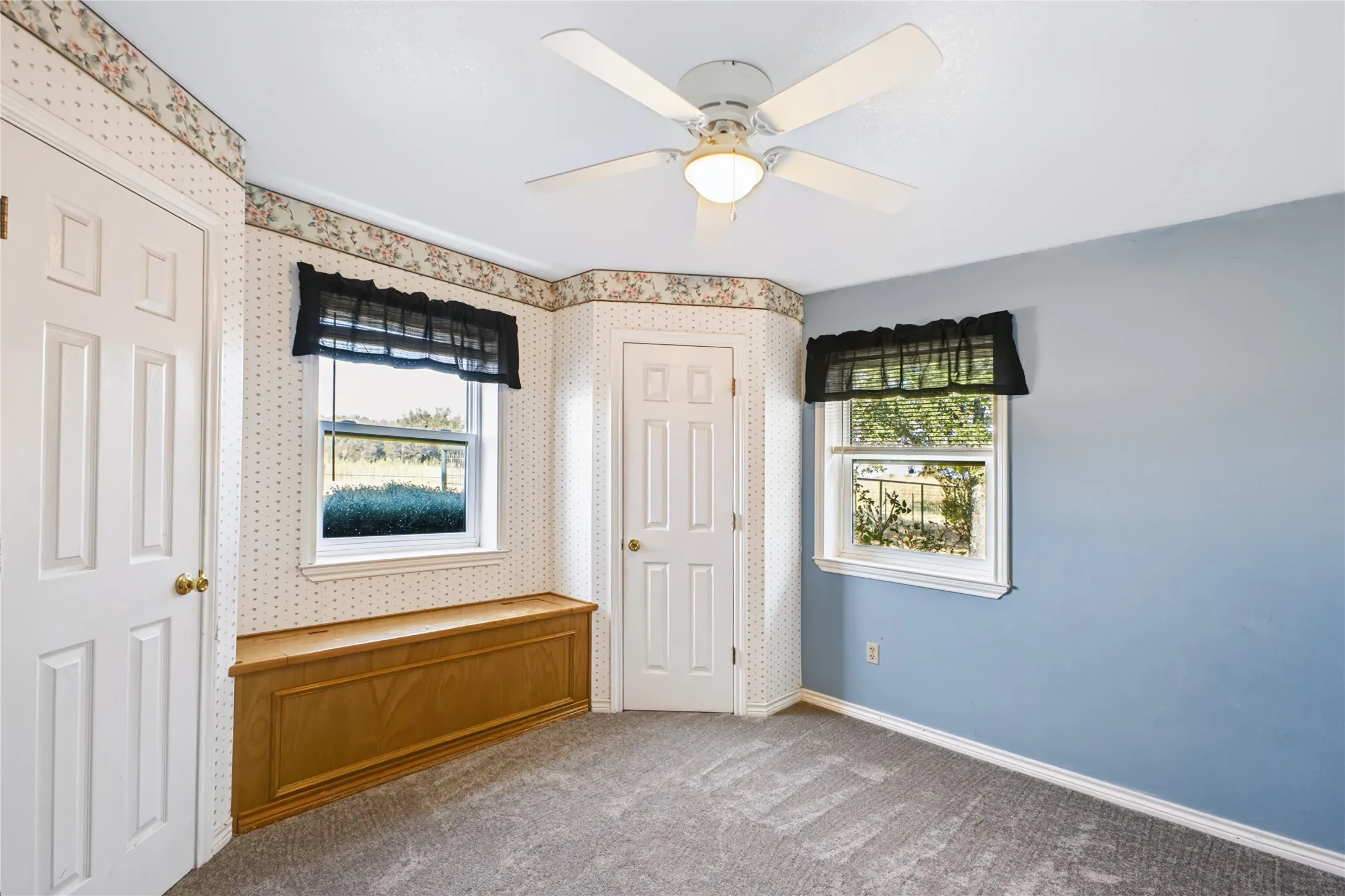 Bedroom 2 has built-in window seat.