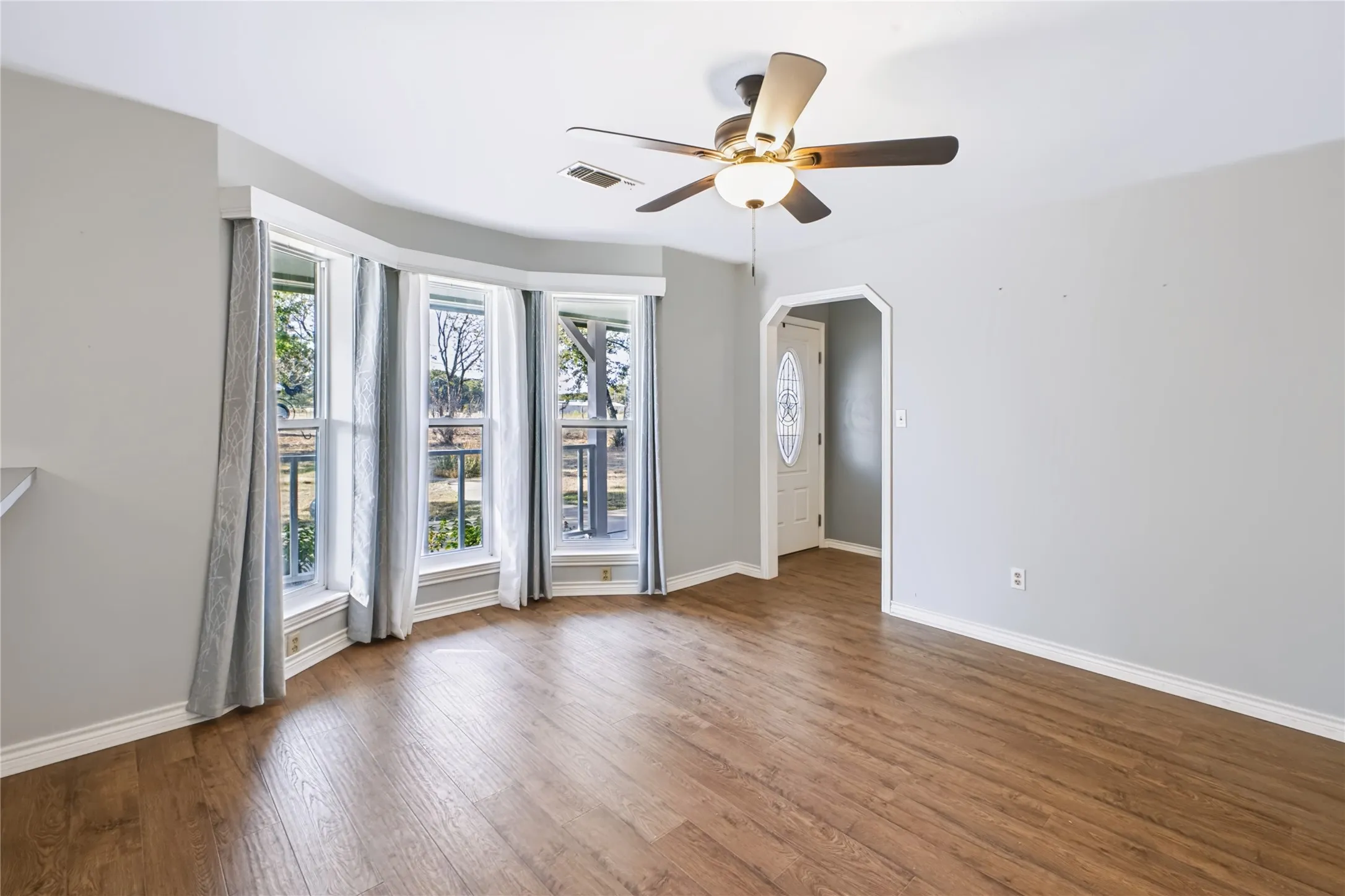 Dining is off of the entryway.