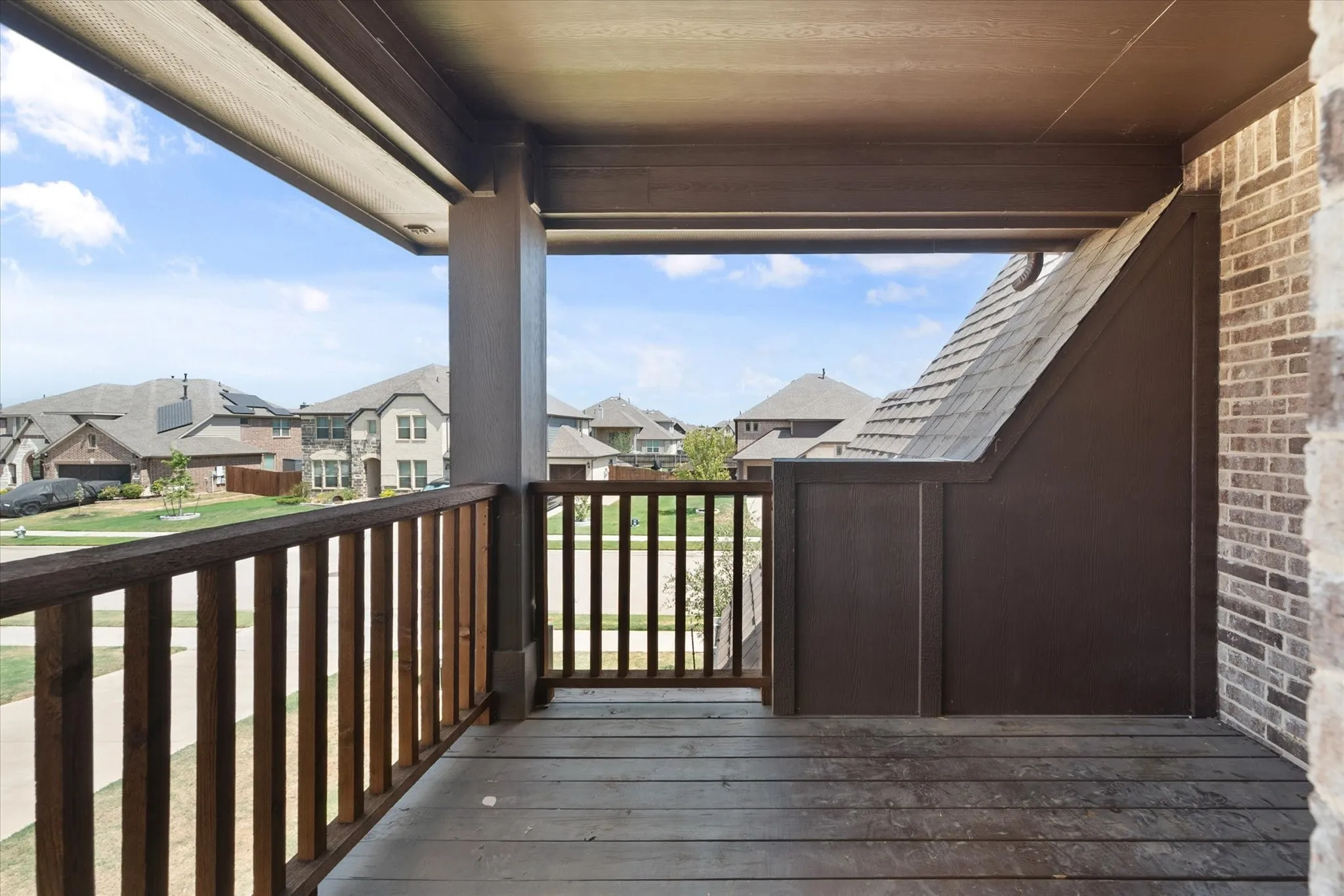 Balcony off second floor living room