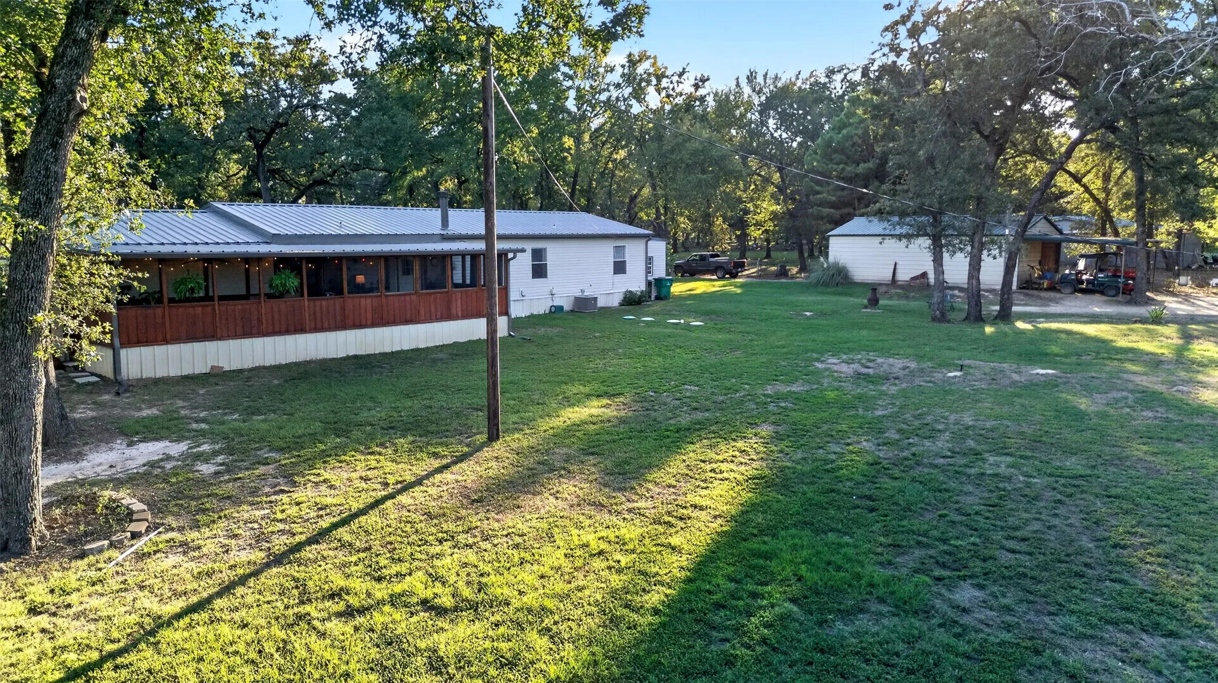 Back of Home and Workshop with electricity.