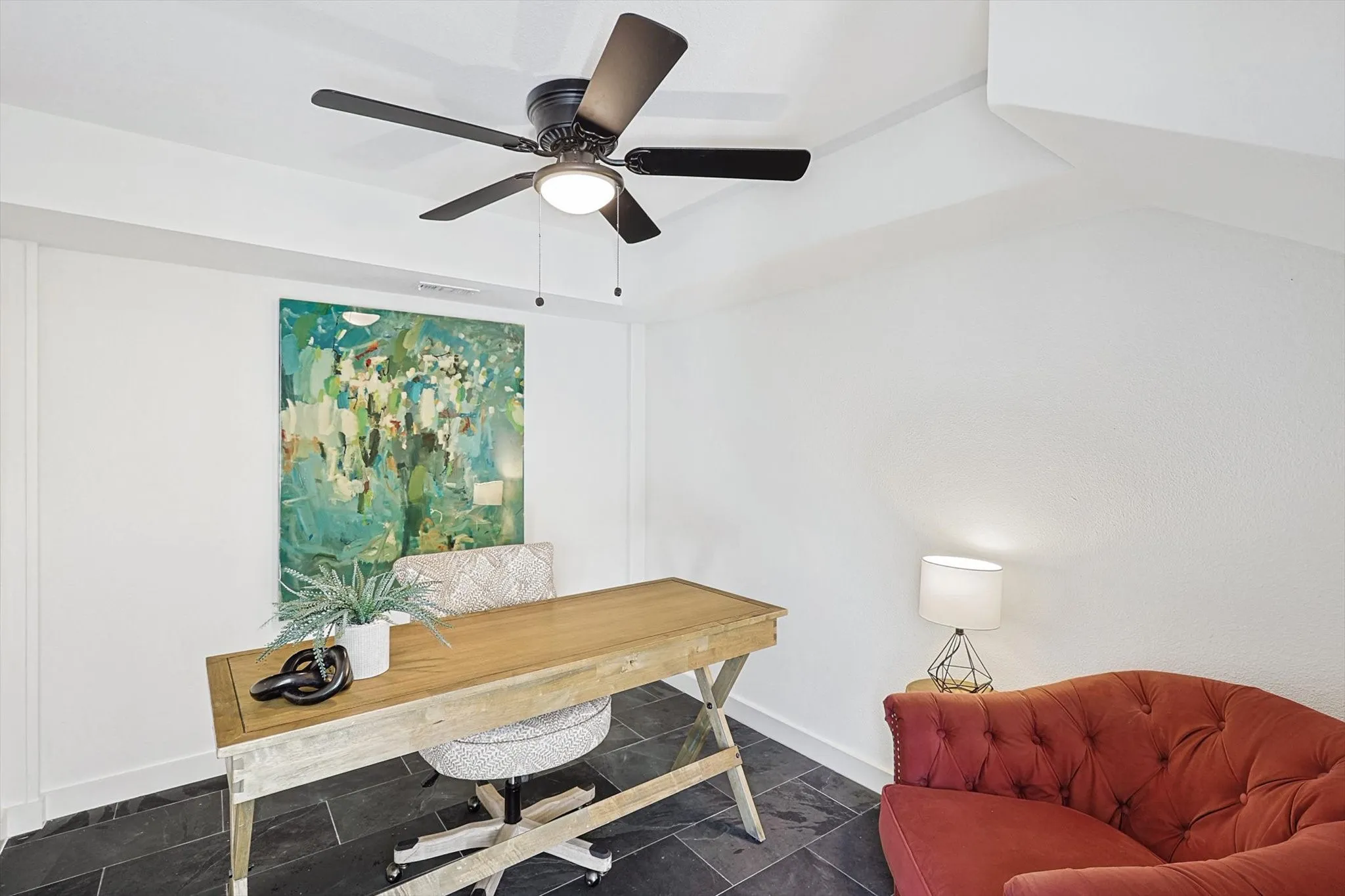 Office can double as a fourth bedroom.