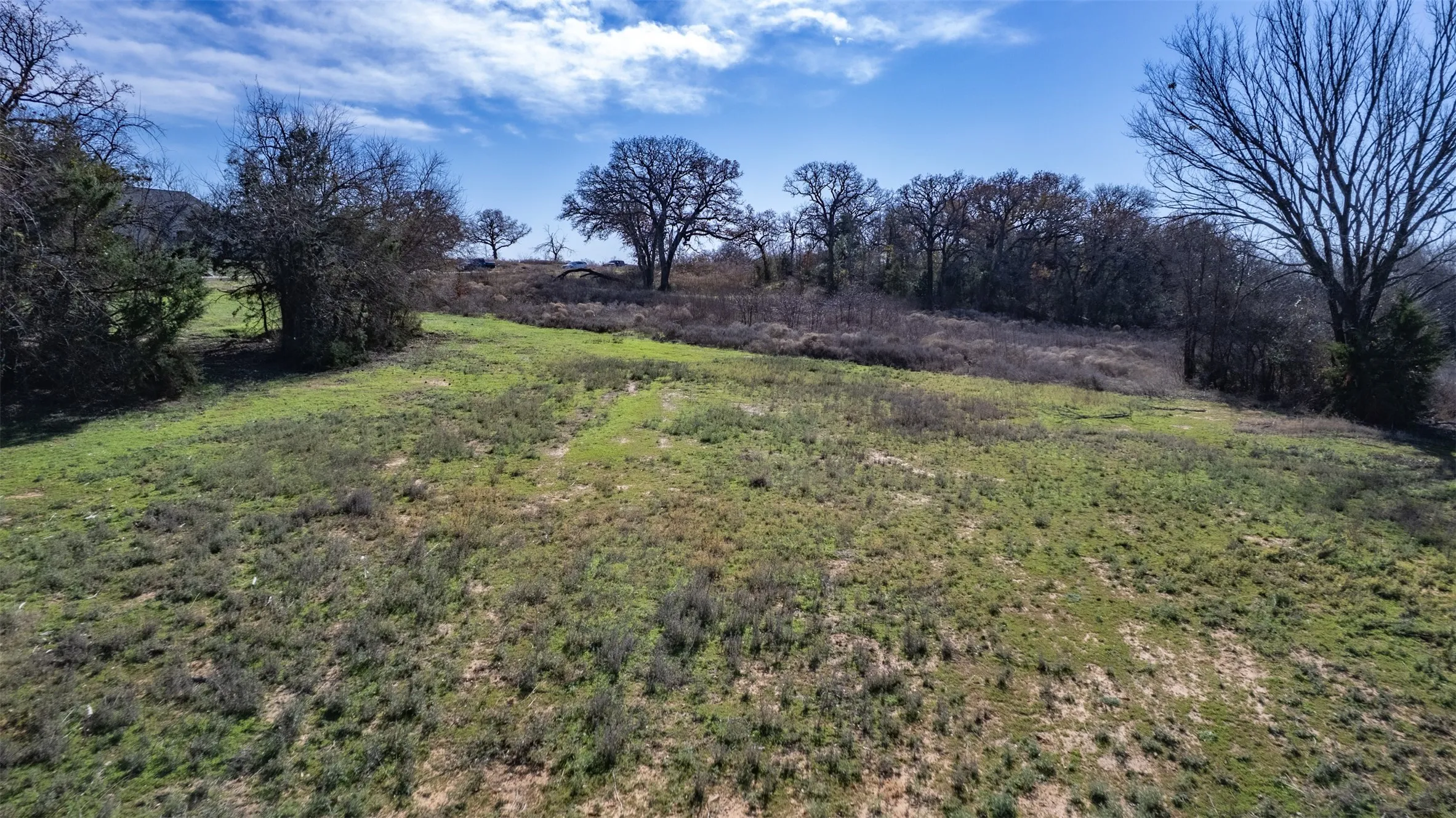 Expansive natural landscape featuring varied terrain and mature trees