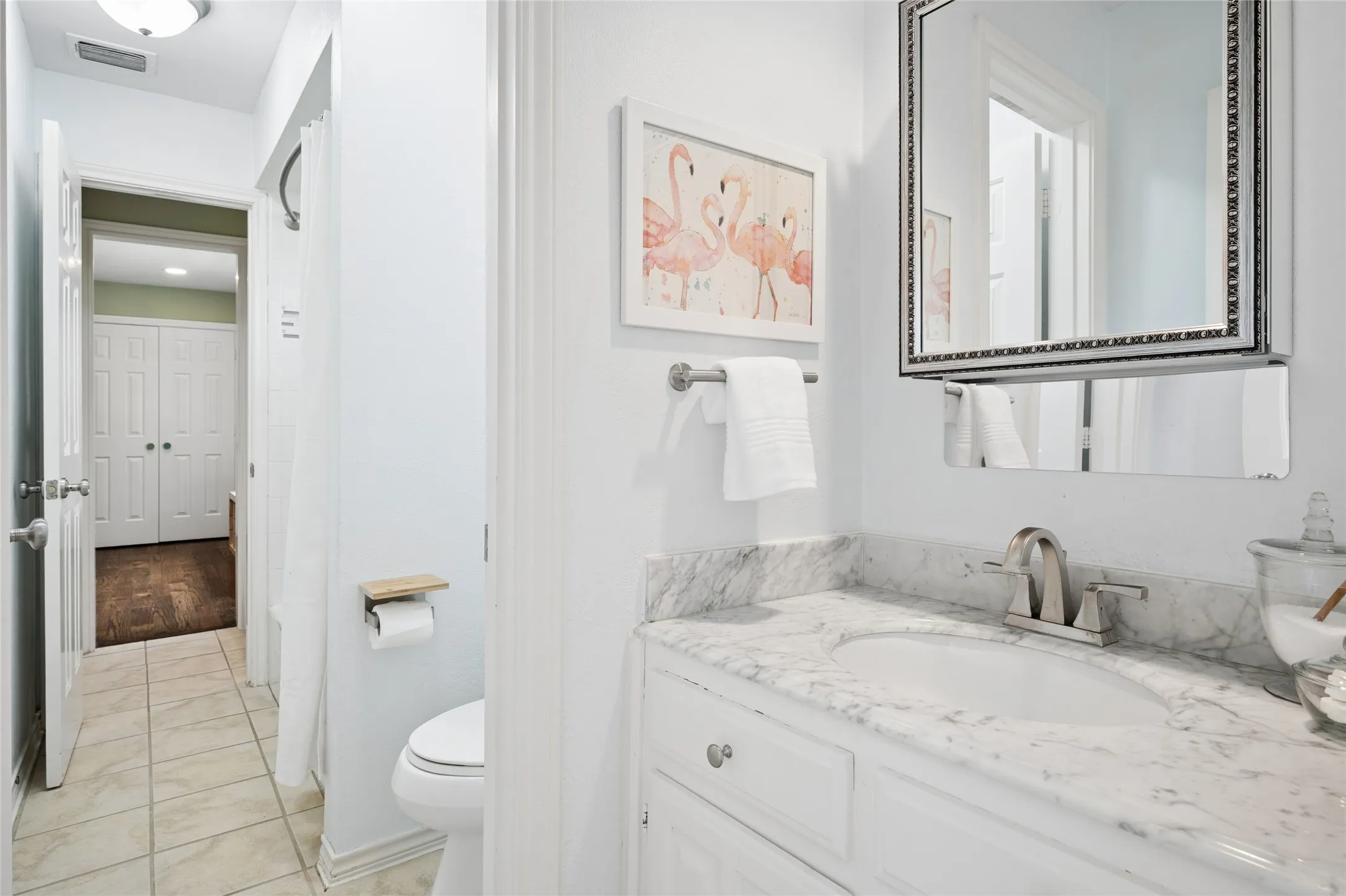 Angle of Jack and Jill bath from 4th bedroom.