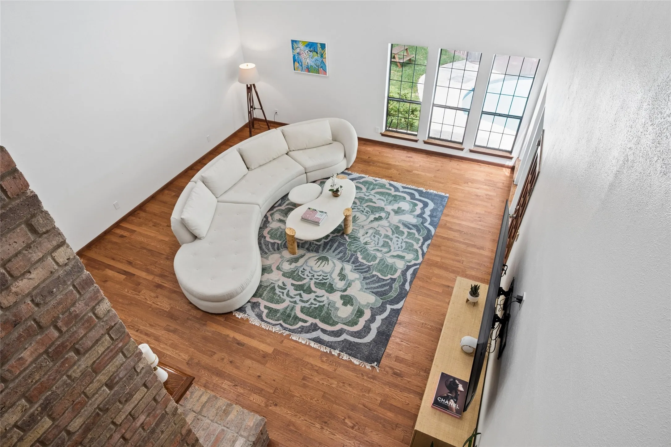 Vaulted ceilings make this space incredibly open and welcoming.