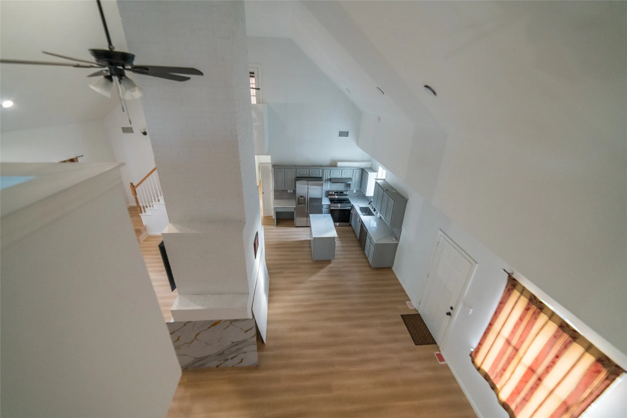 View from upstairs flex space