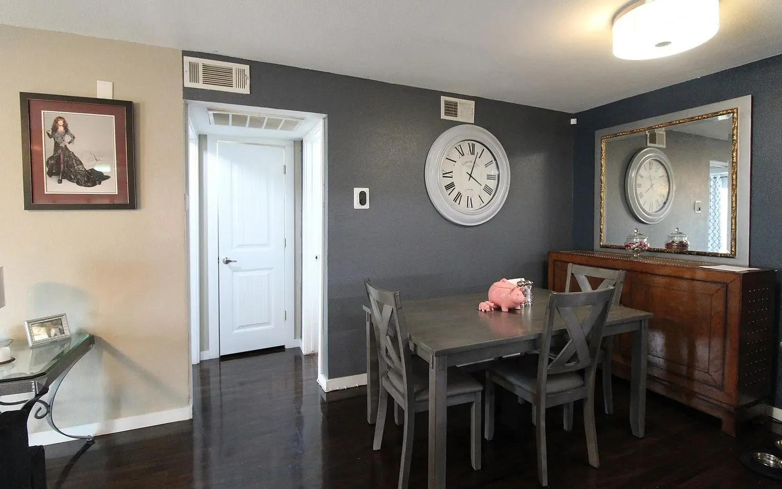 Wood-finish flooring throughout