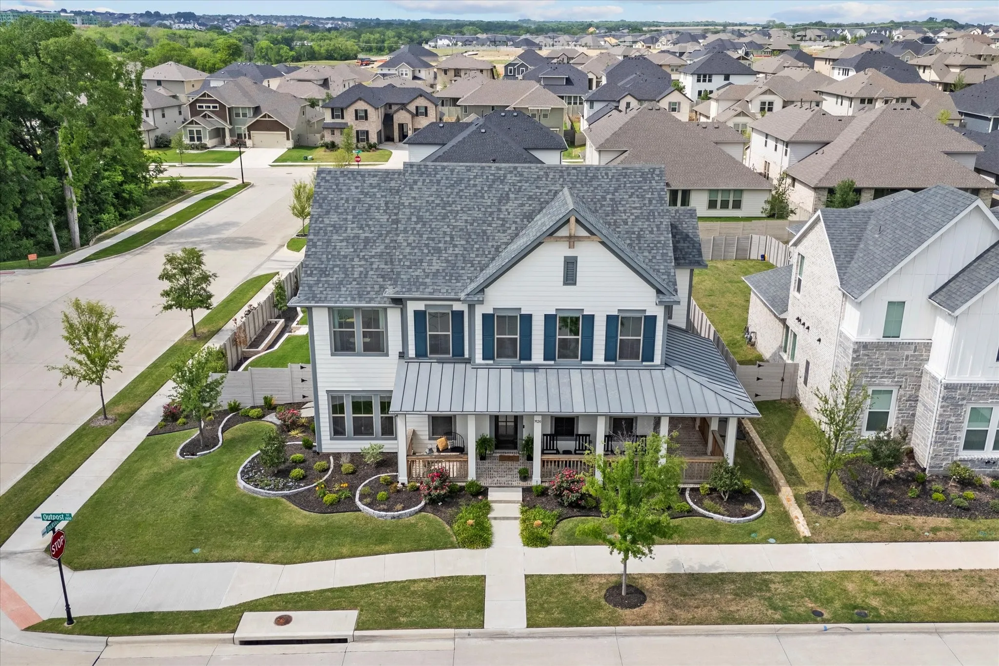 Gorgeous two story home situated on a corner lot.  Greenbelt and Park are actoss the street to the left. Gaerage is in the rear.