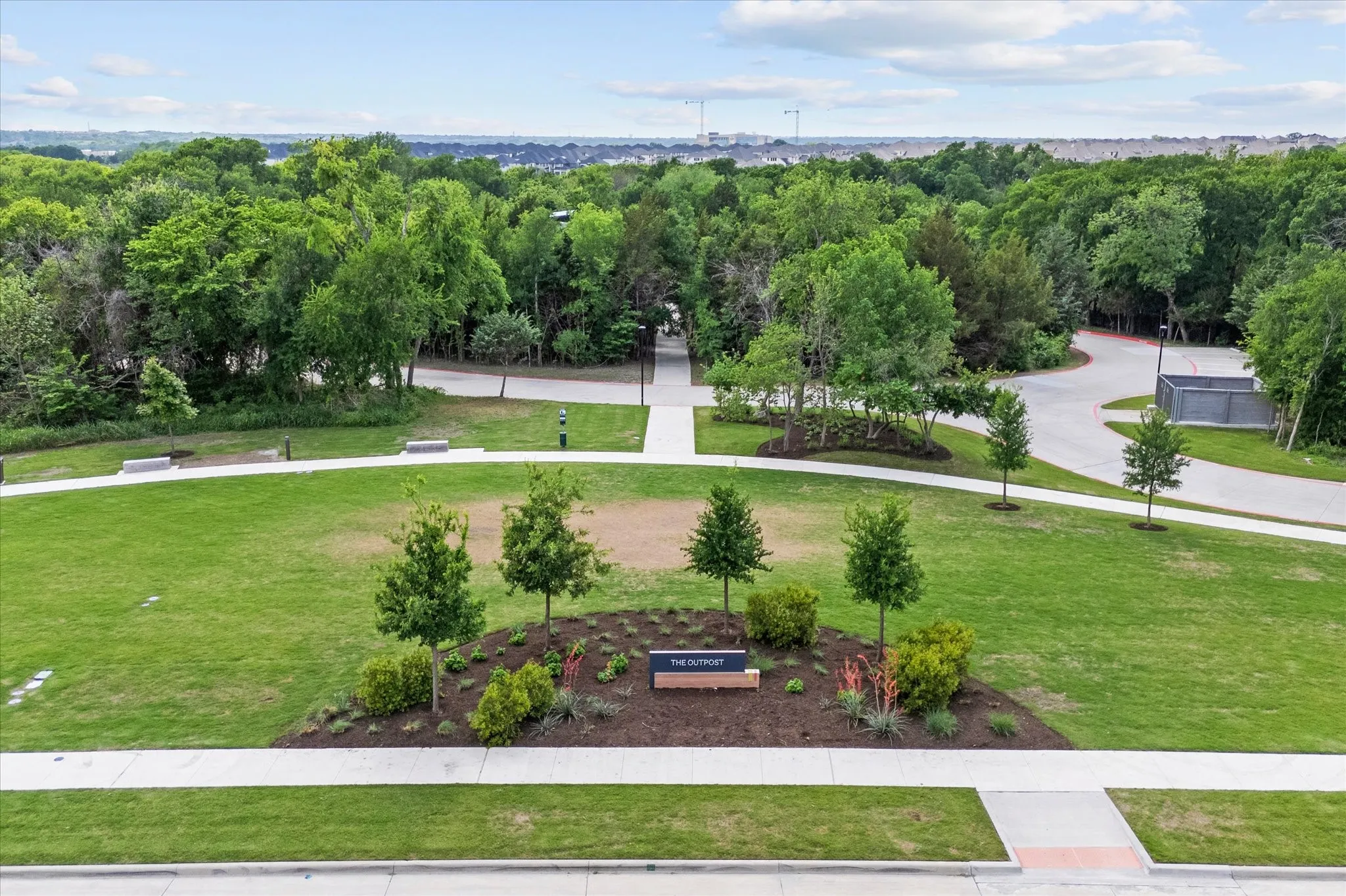 Located in the Lakeside District, this National Park-inspired center features an expansive covered porch for events and concerts, a lookout tower, a play area, and a food truck court.