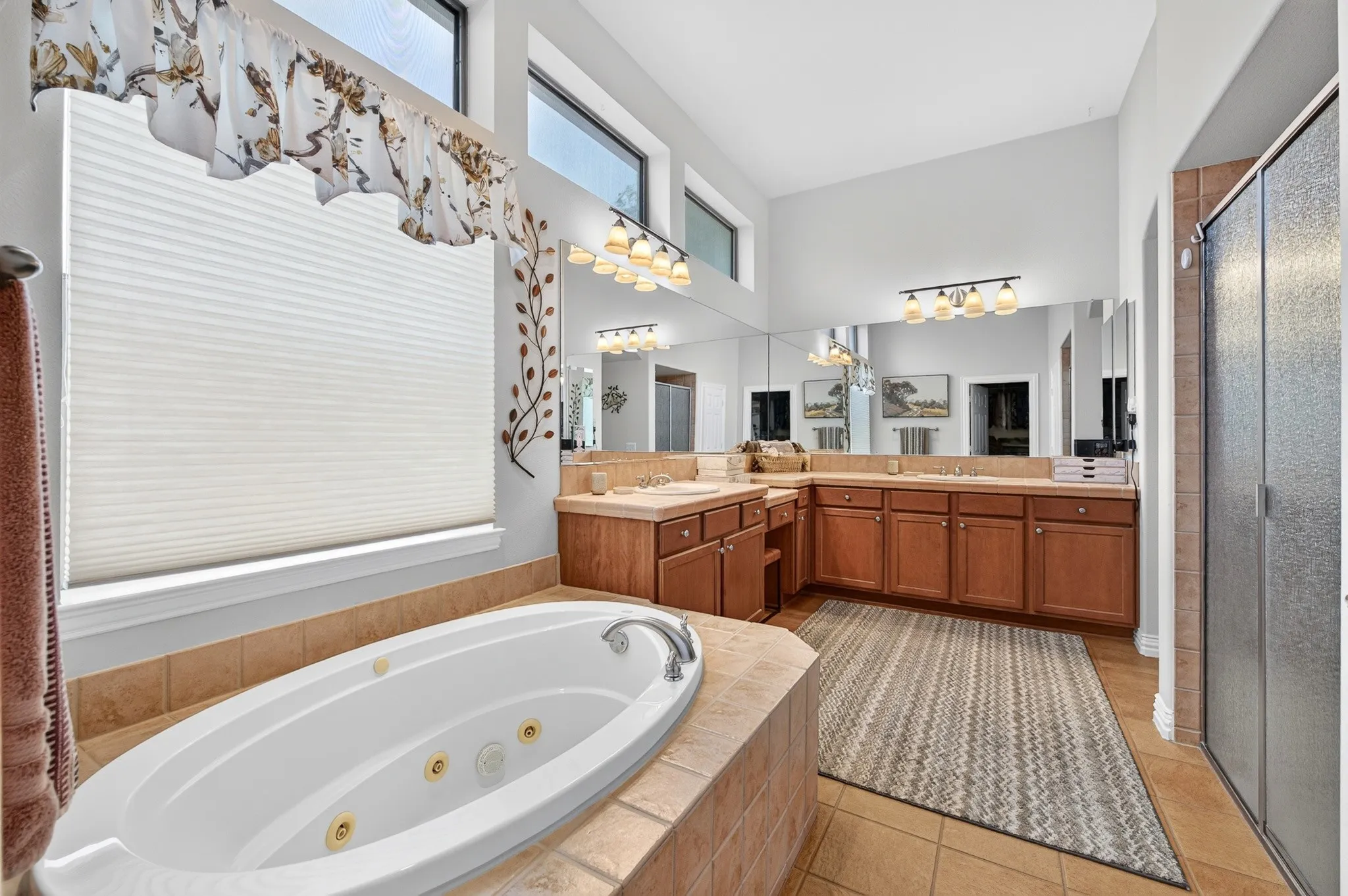 Such a relaxing spot with a large spa tub.