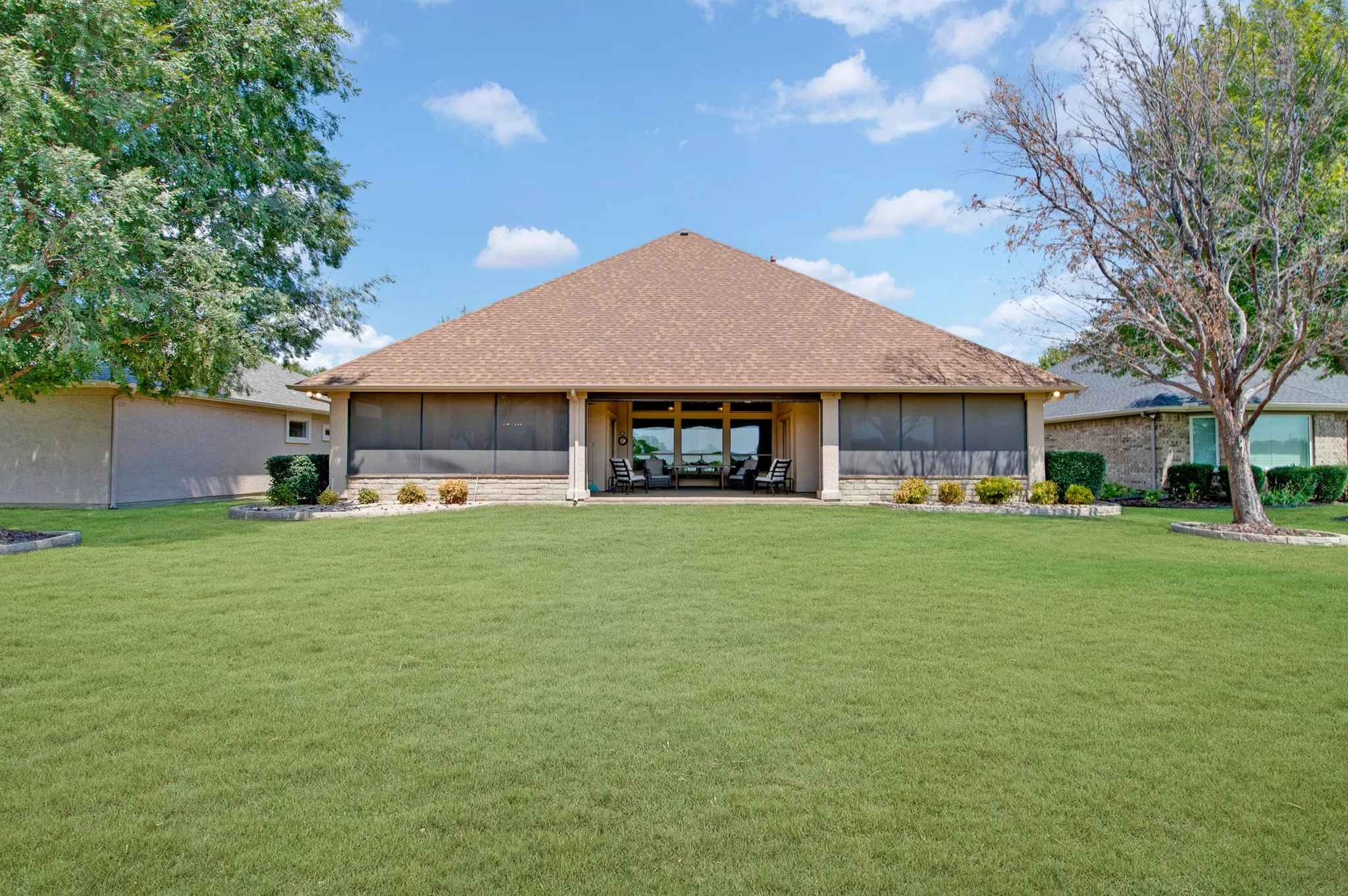 The backyard is huge!