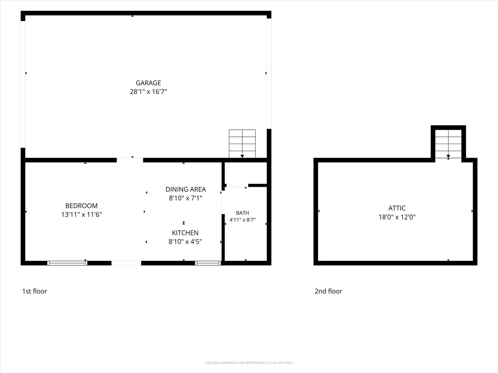 Floor plan for bardo & garage