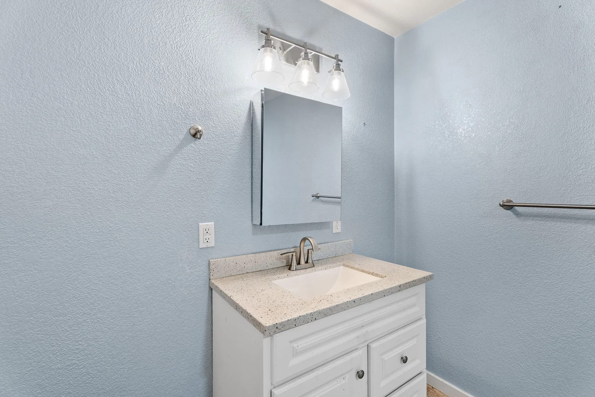 Full bathroom in garage