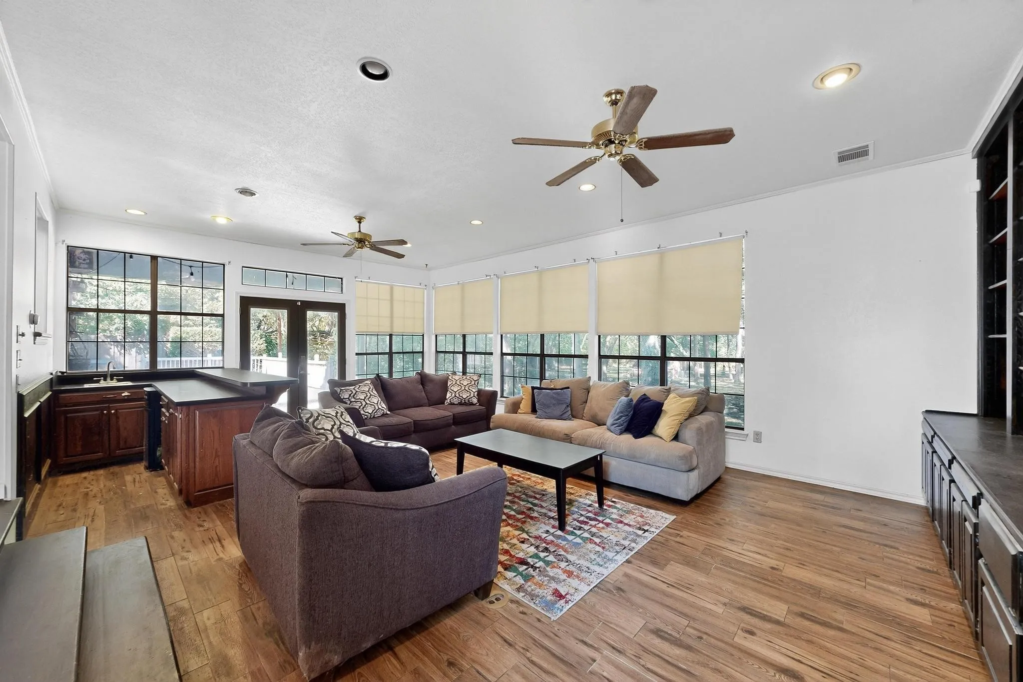 massive sunken living room